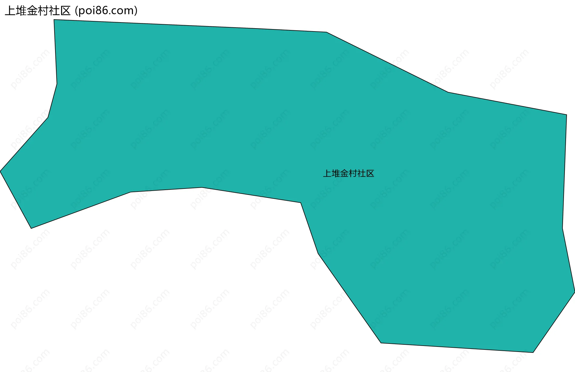 上堆金村社区边界地图