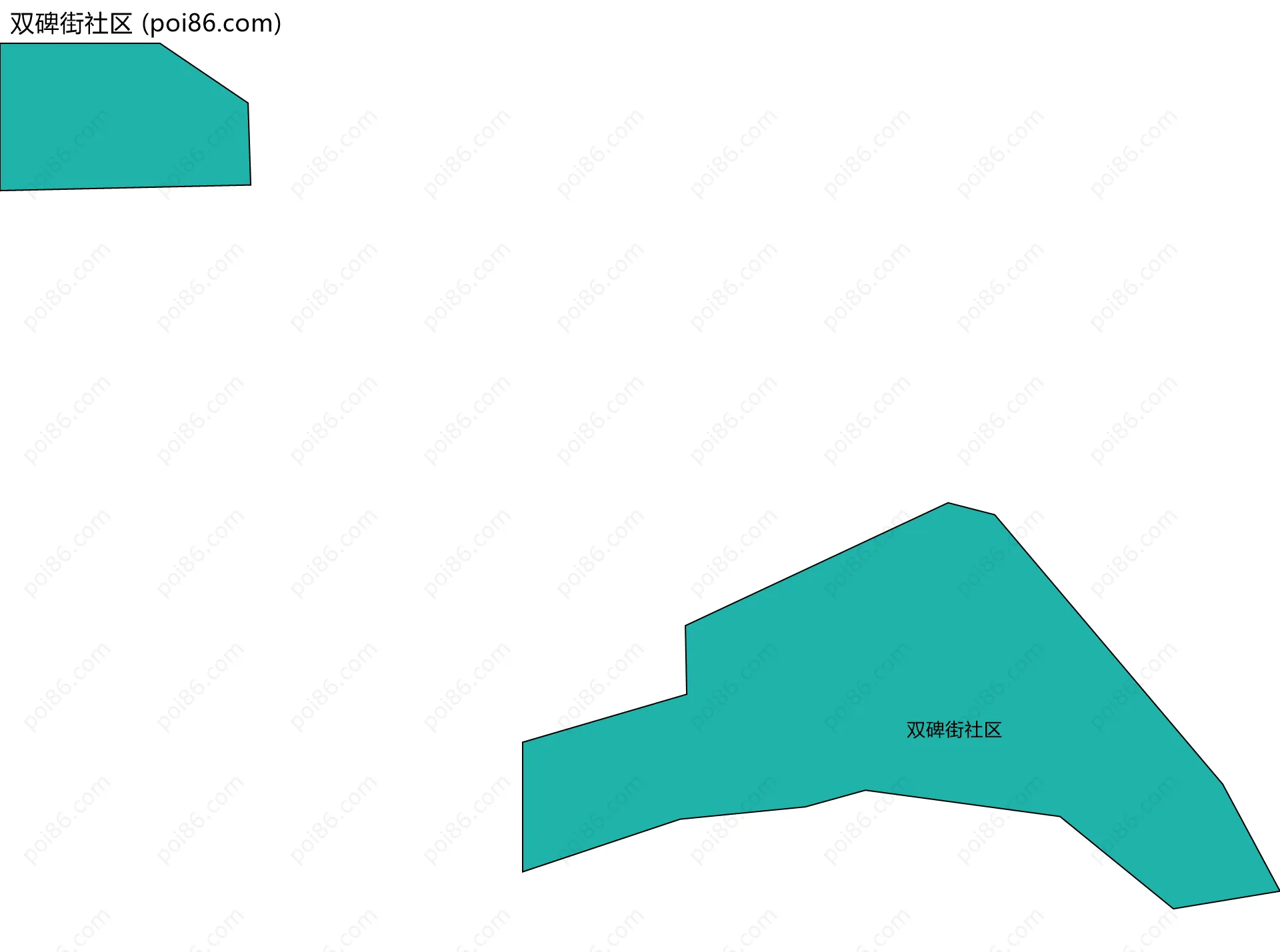 双碑街社区边界地图