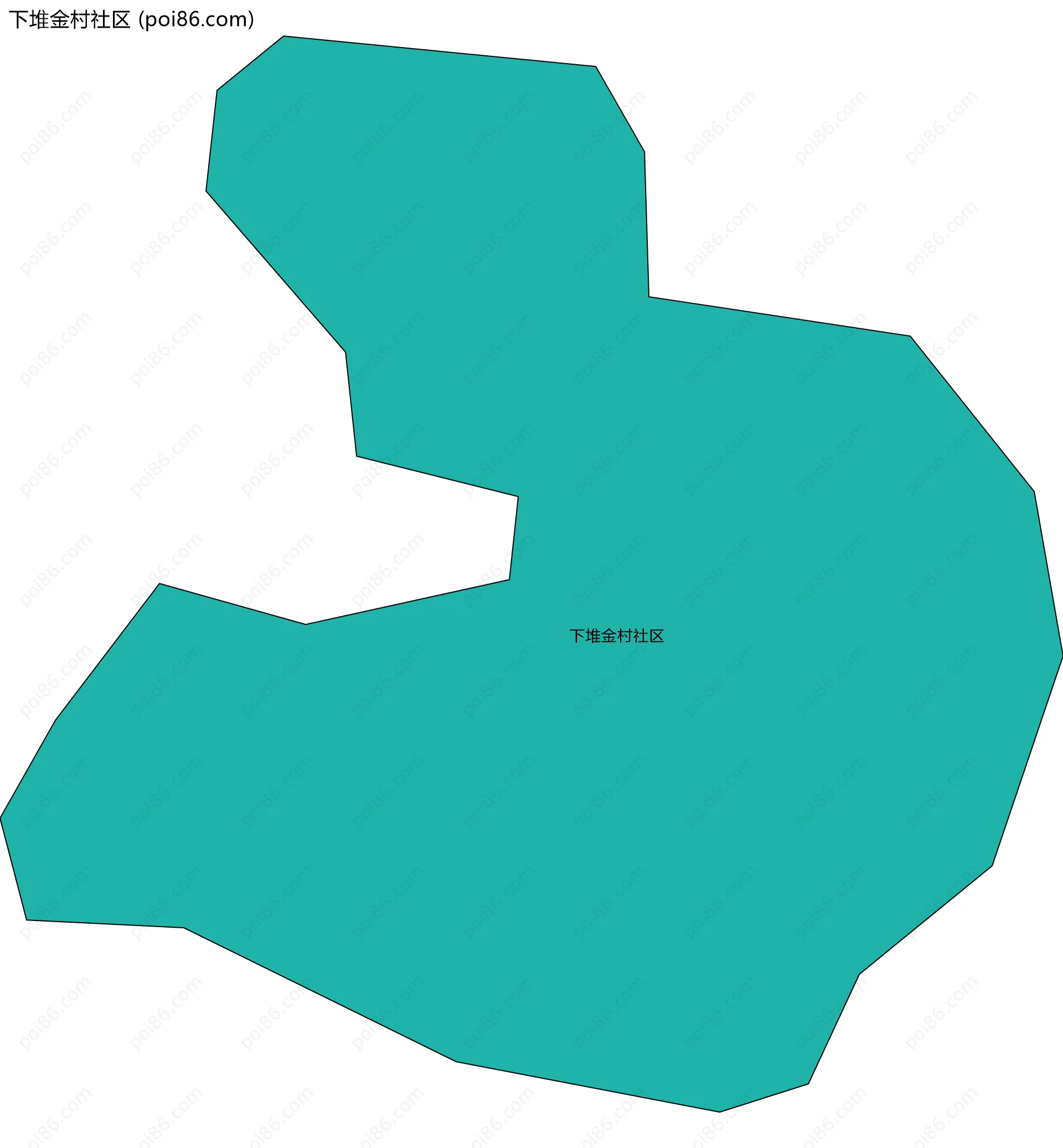下堆金村社区边界地图
