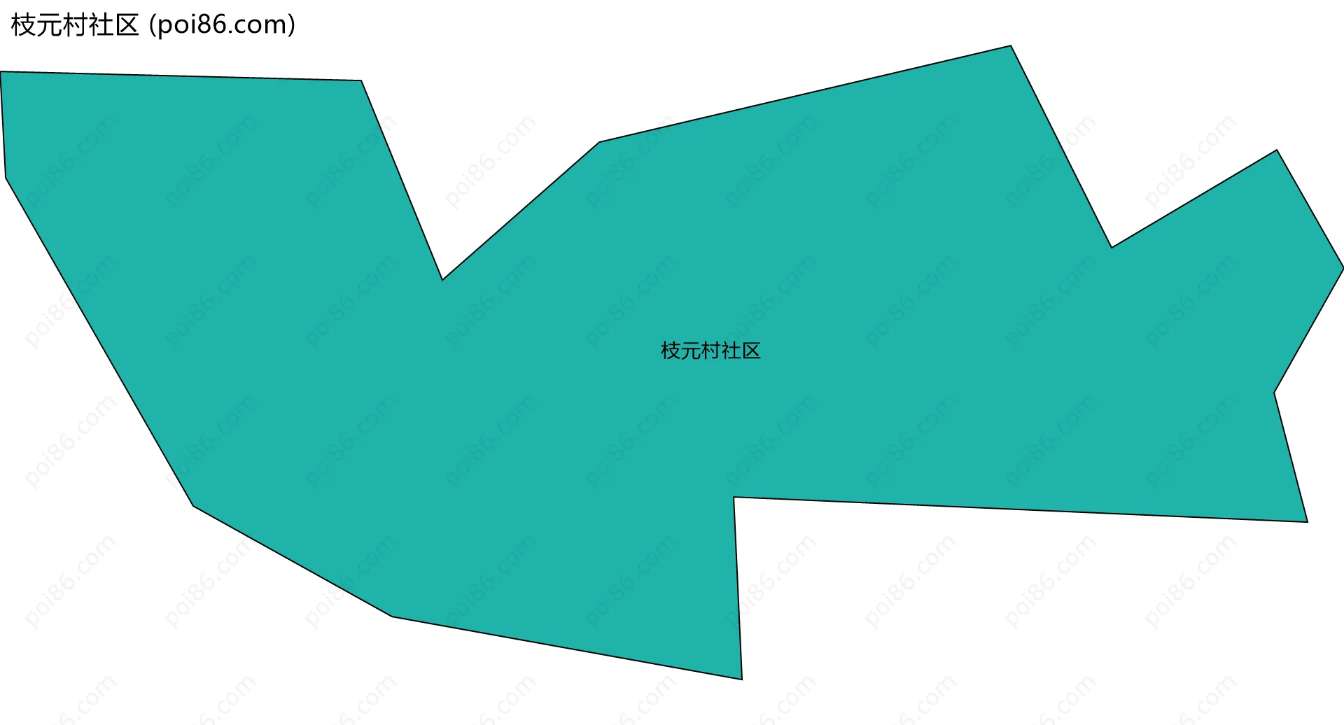 枝元村社区边界地图