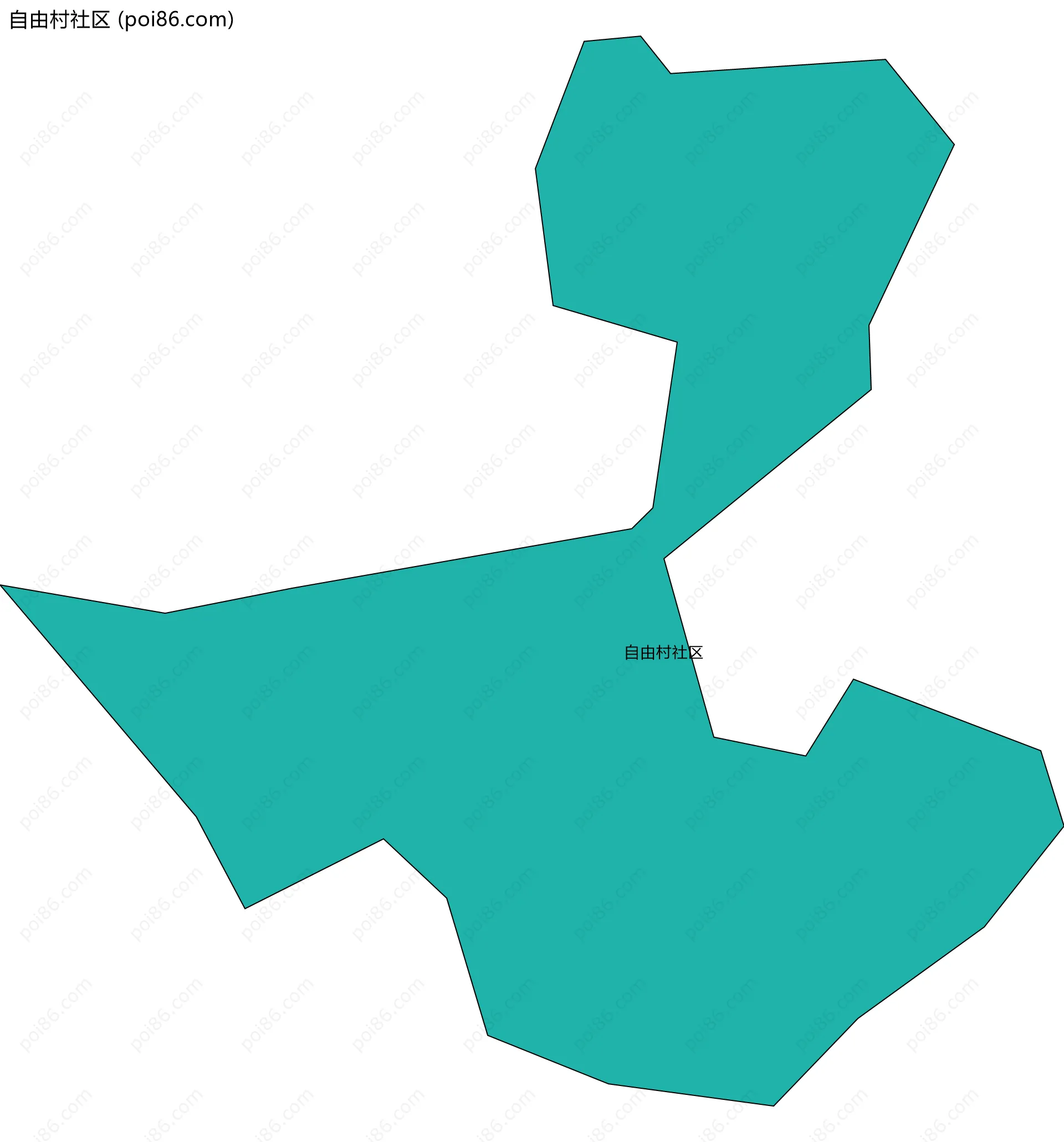 自由村社区边界地图