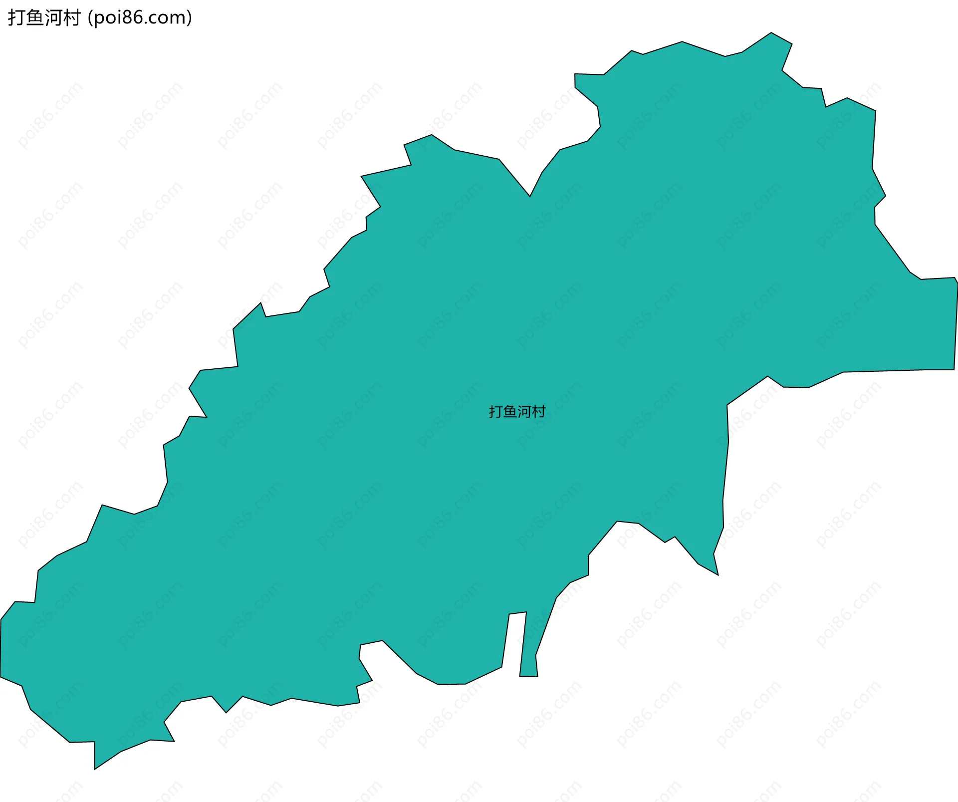 打鱼河村边界地图