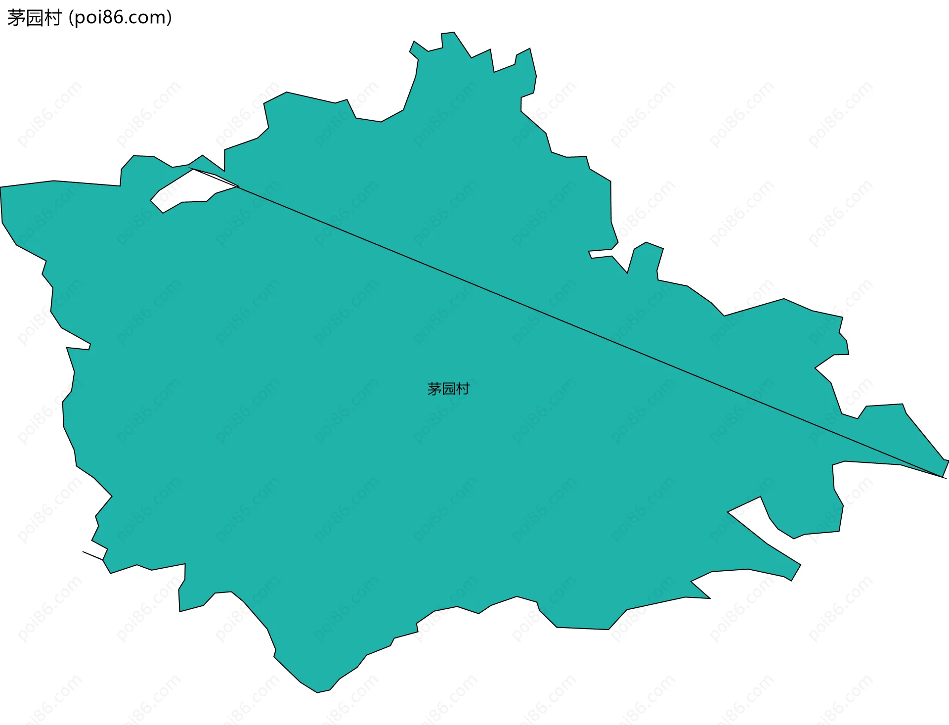 茅园村边界地图