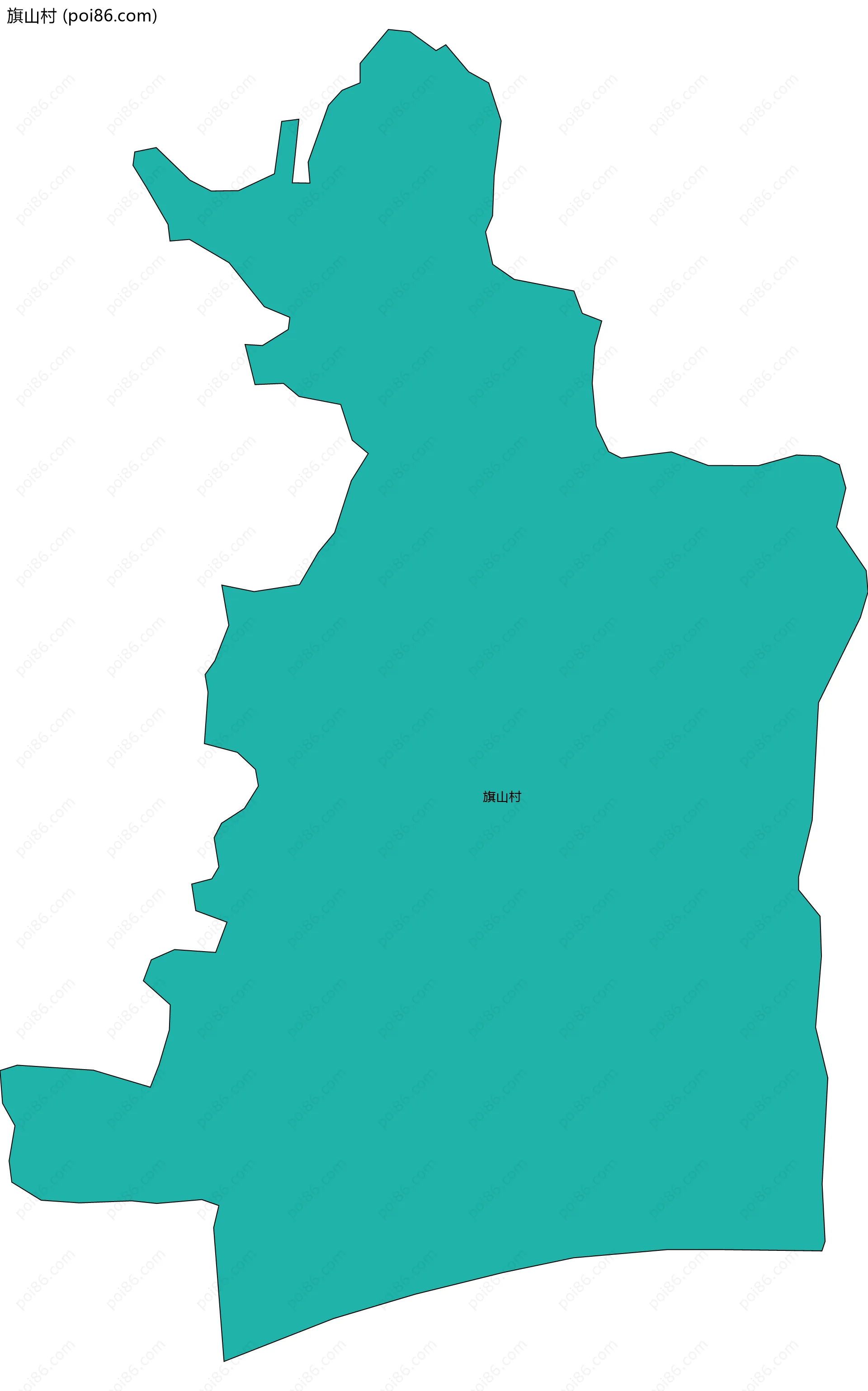 旗山村边界地图