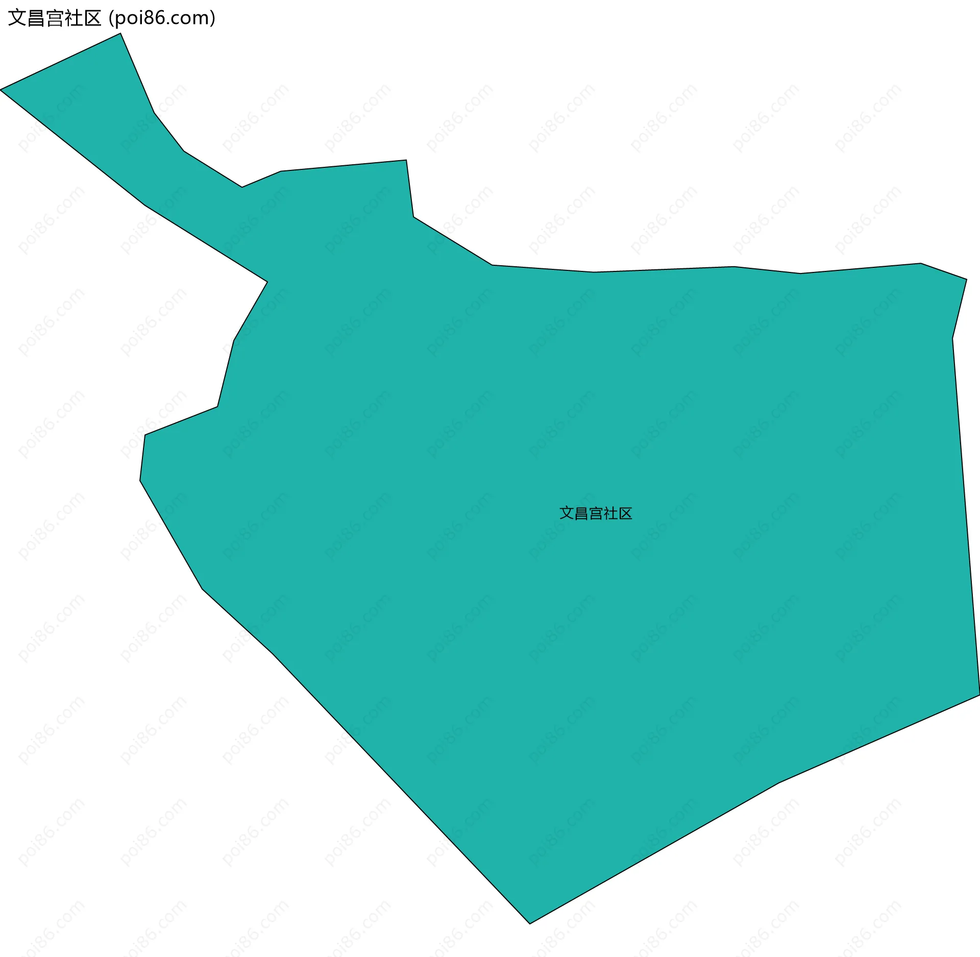 文昌宫社区边界地图