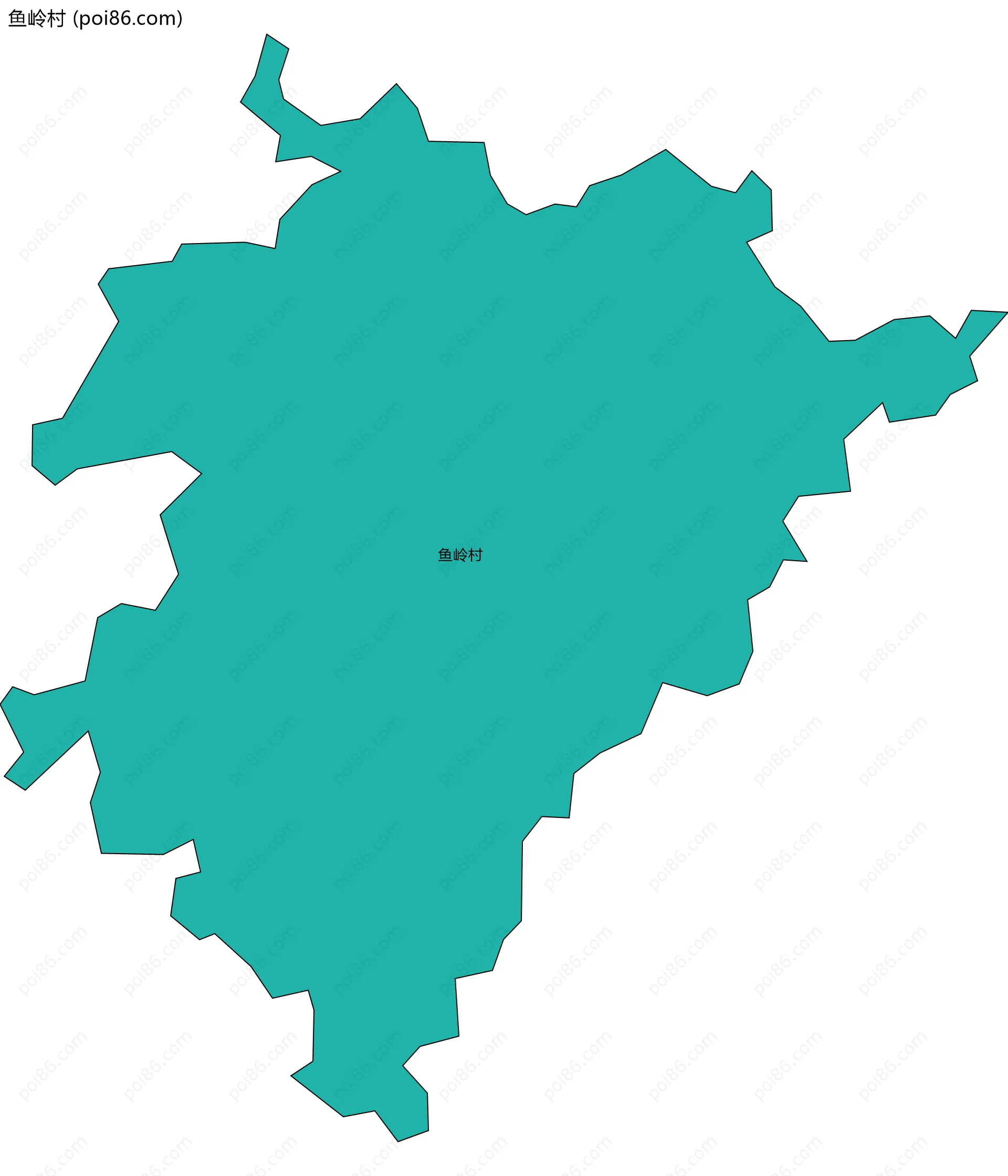 鱼岭村边界地图