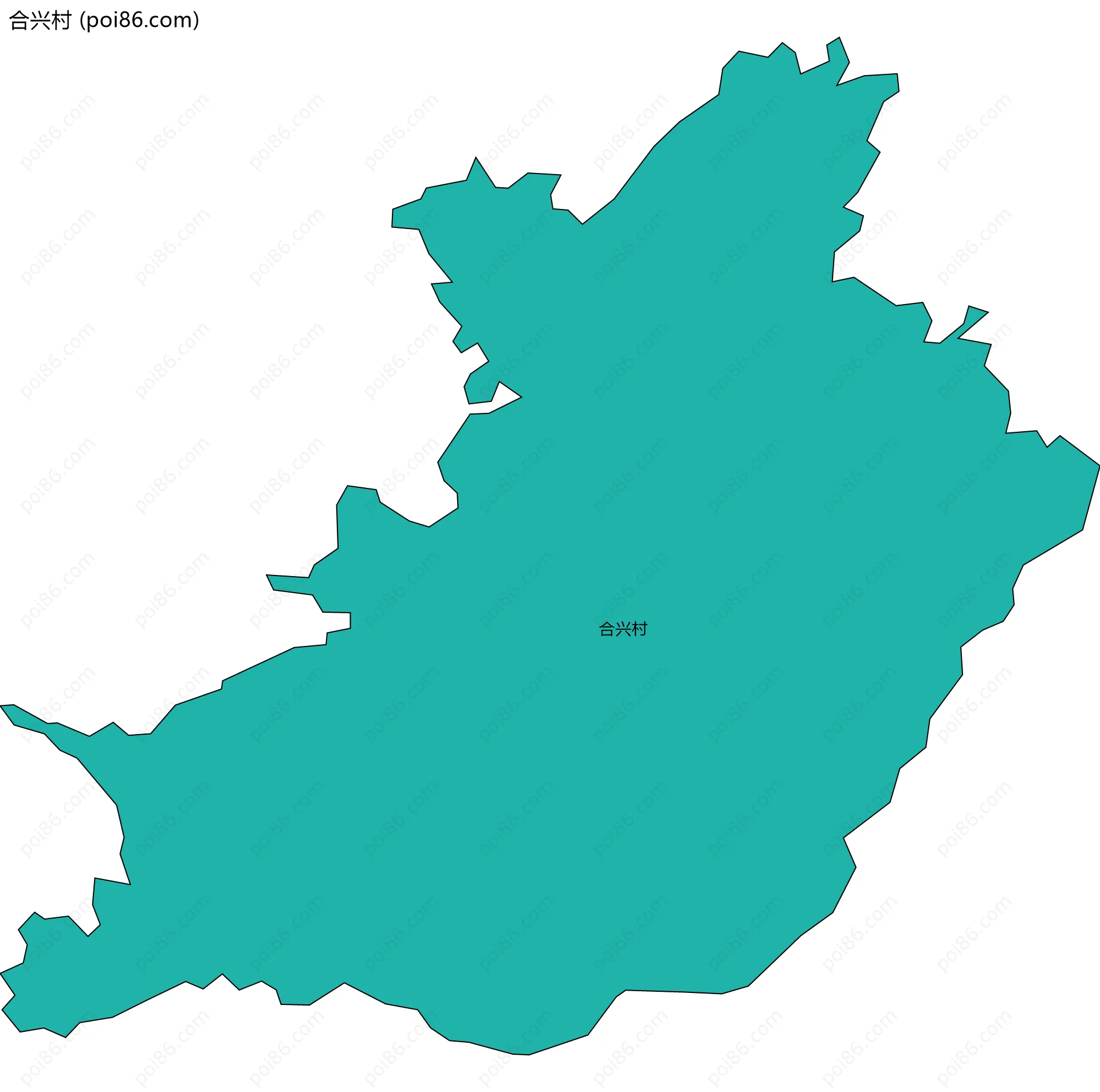 合兴村边界地图