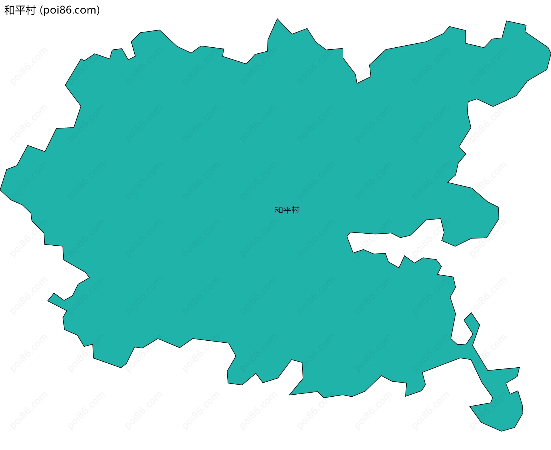 和平村边界地图
