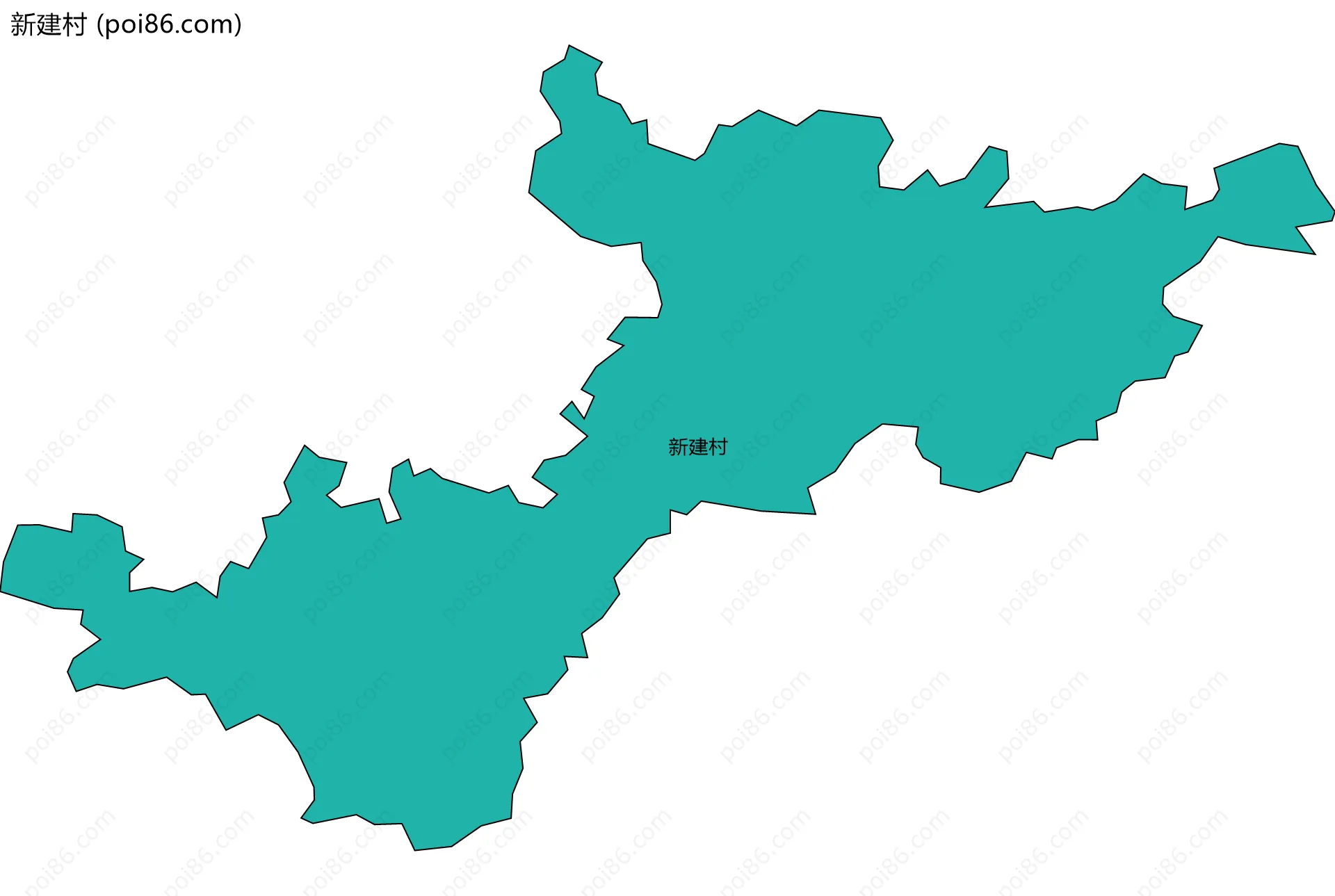 新建村边界地图