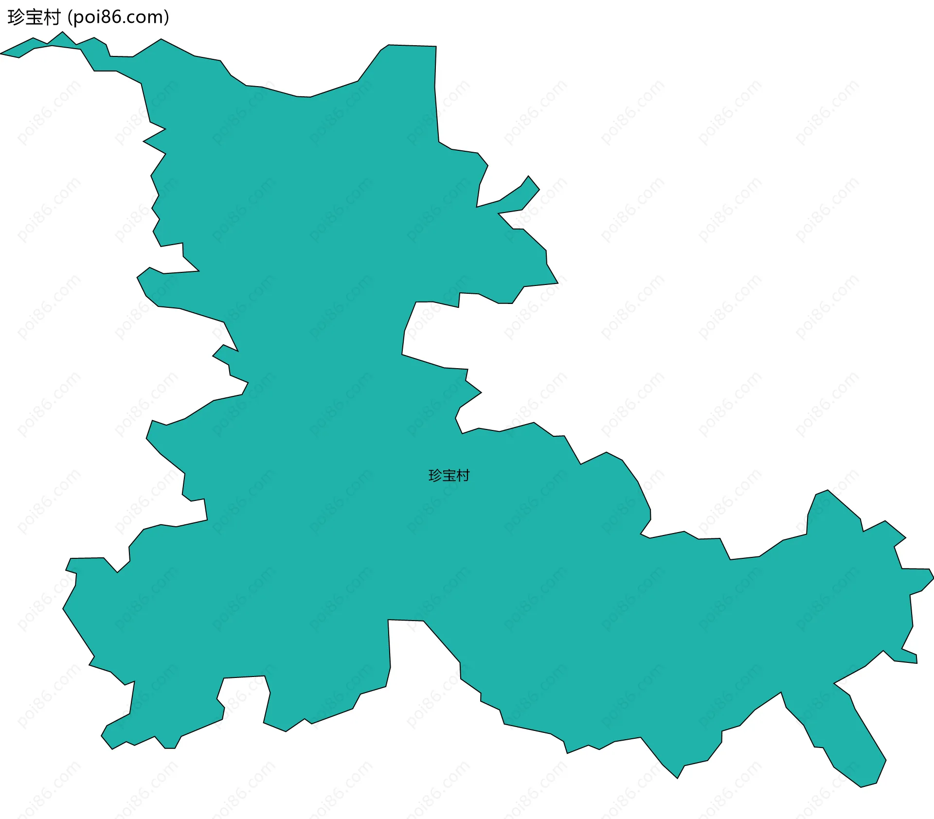珍宝村边界地图