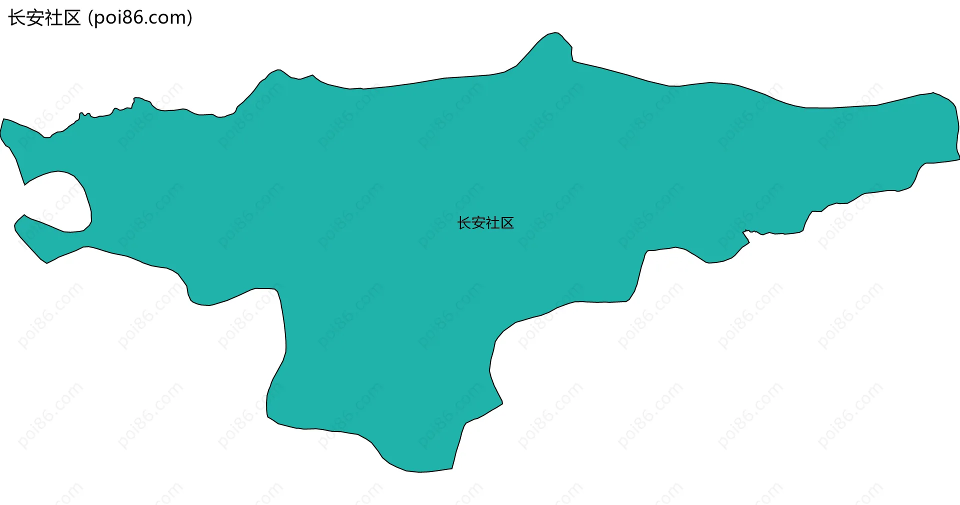 长安社区边界地图