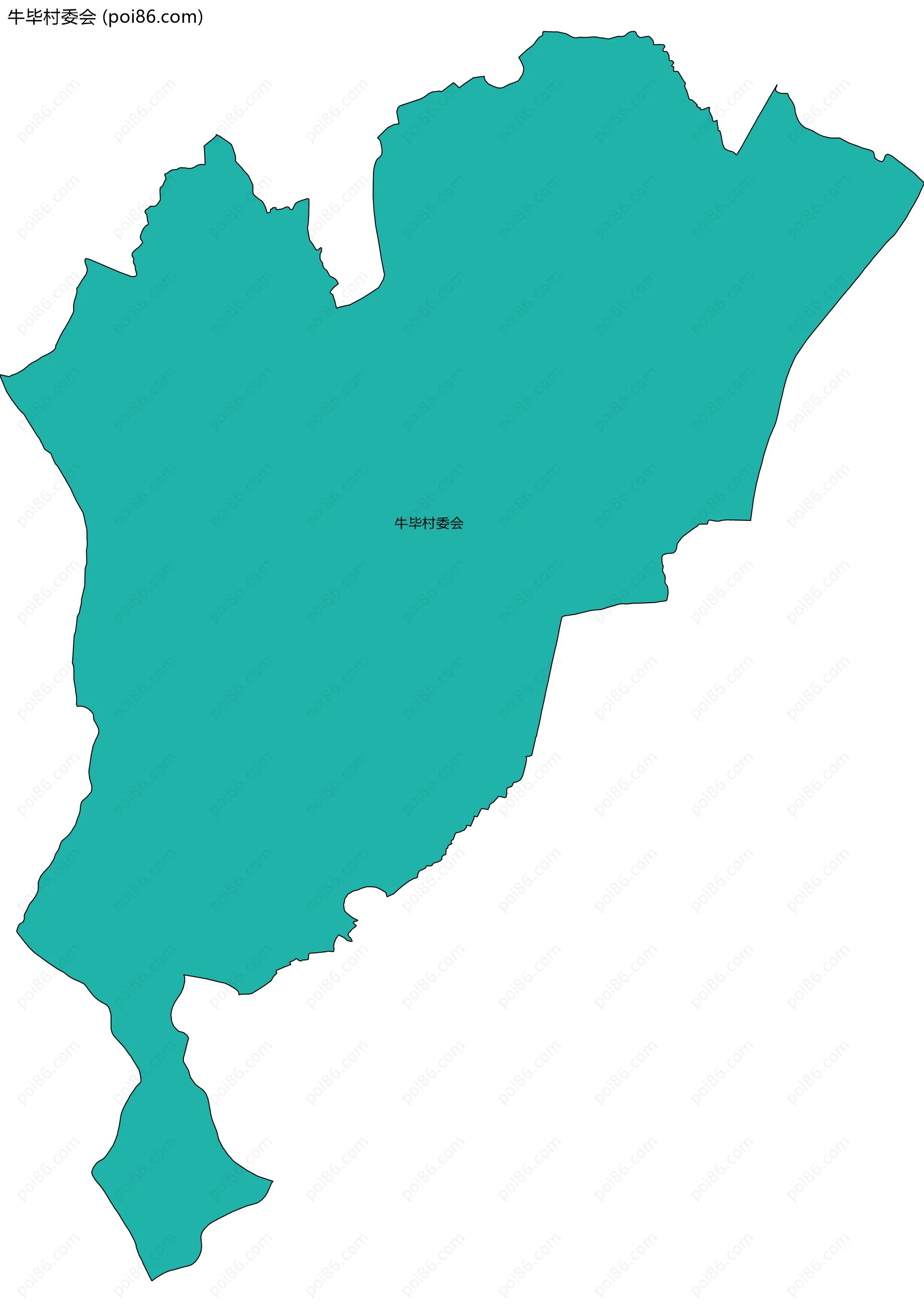 牛毕村委会边界地图