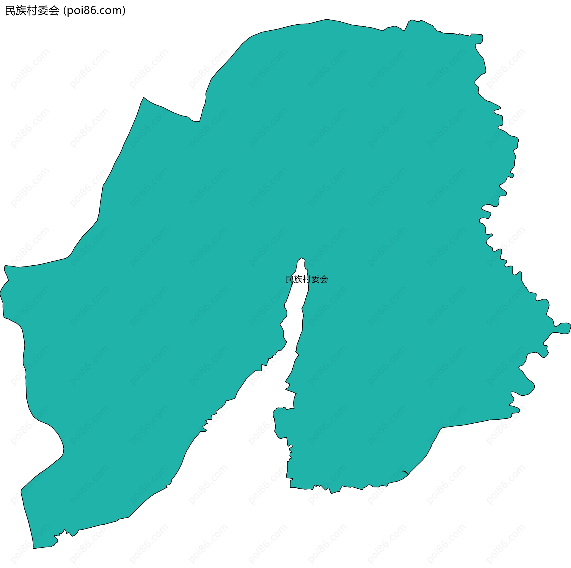 民族村委会边界地图
