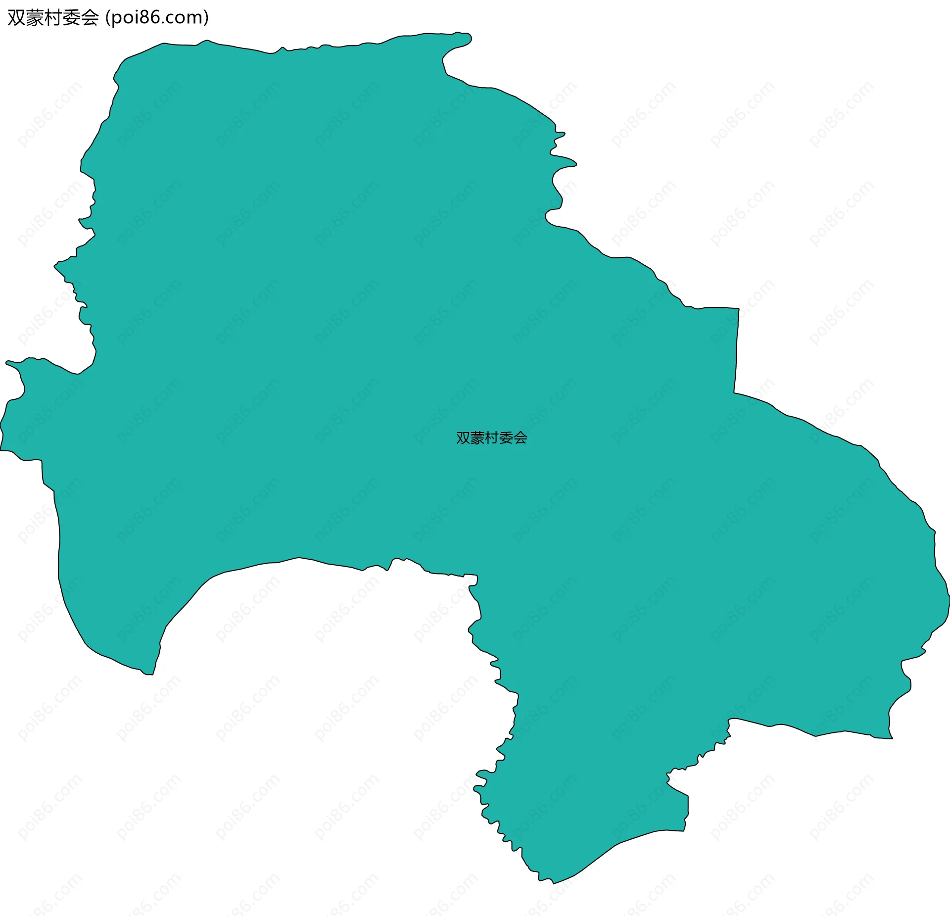 双蒙村委会边界地图