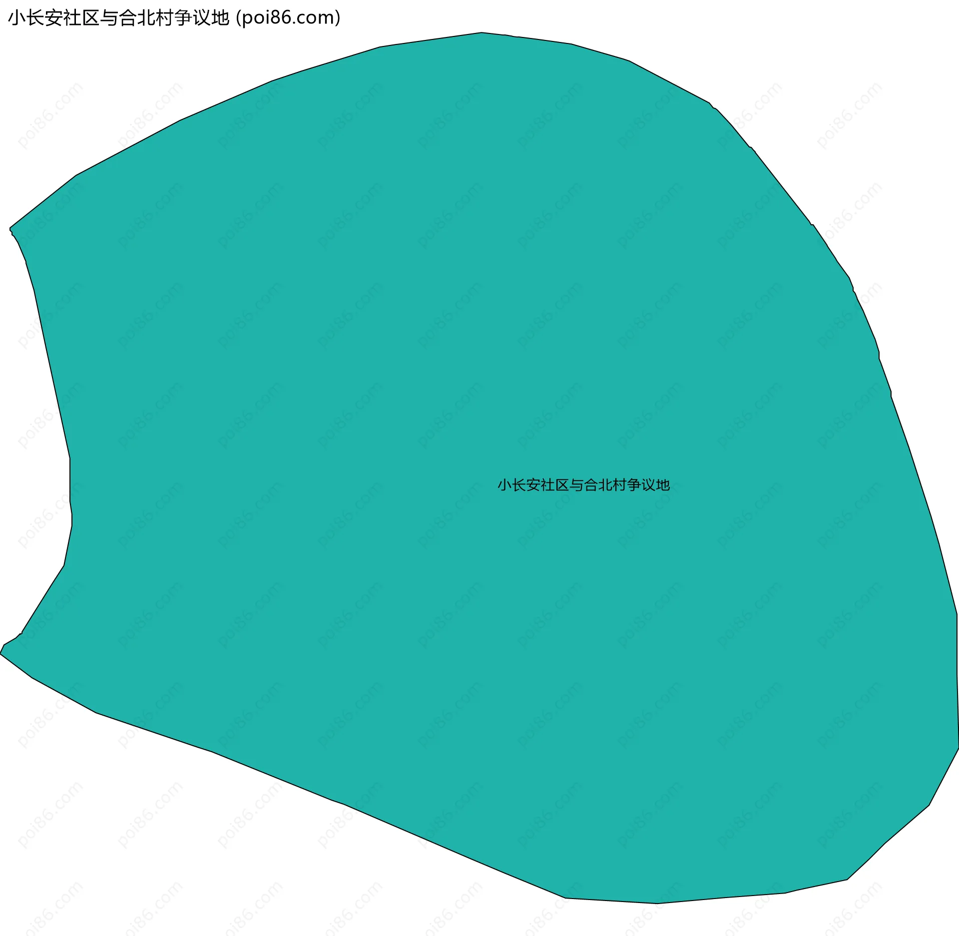小长安社区与合北村争议地边界地图