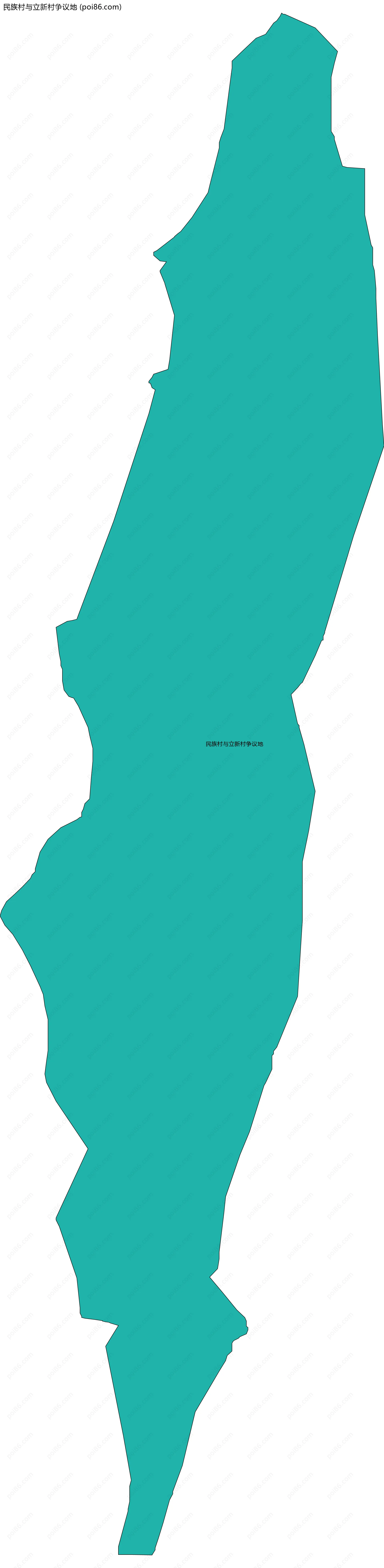 民族村与立新村争议地边界地图