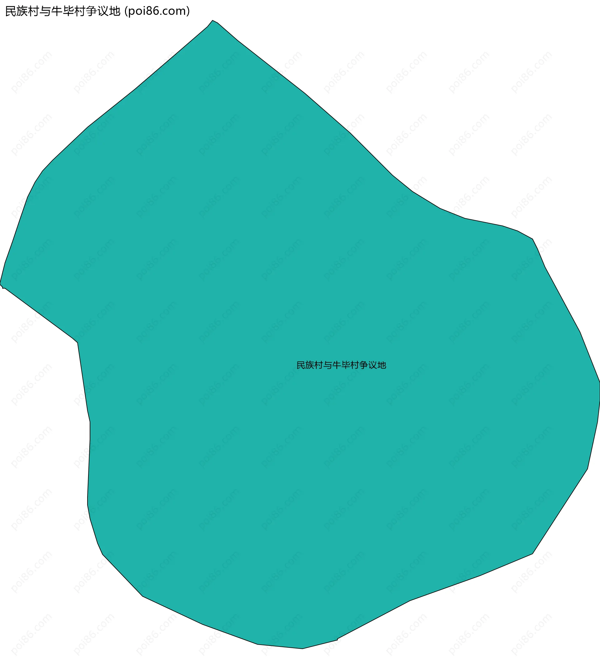 民族村与牛毕村争议地边界地图