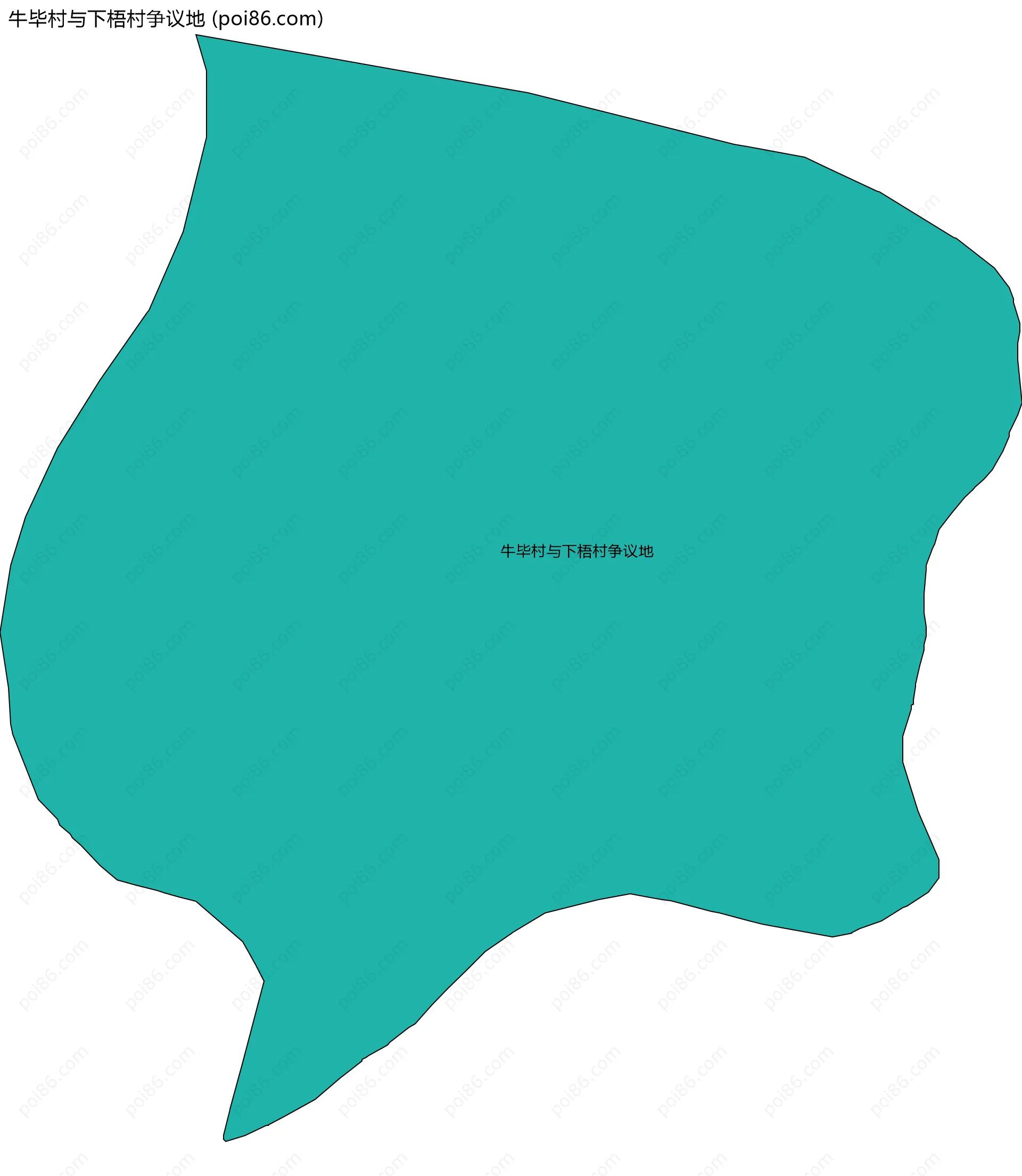 牛毕村与下梧村争议地边界地图