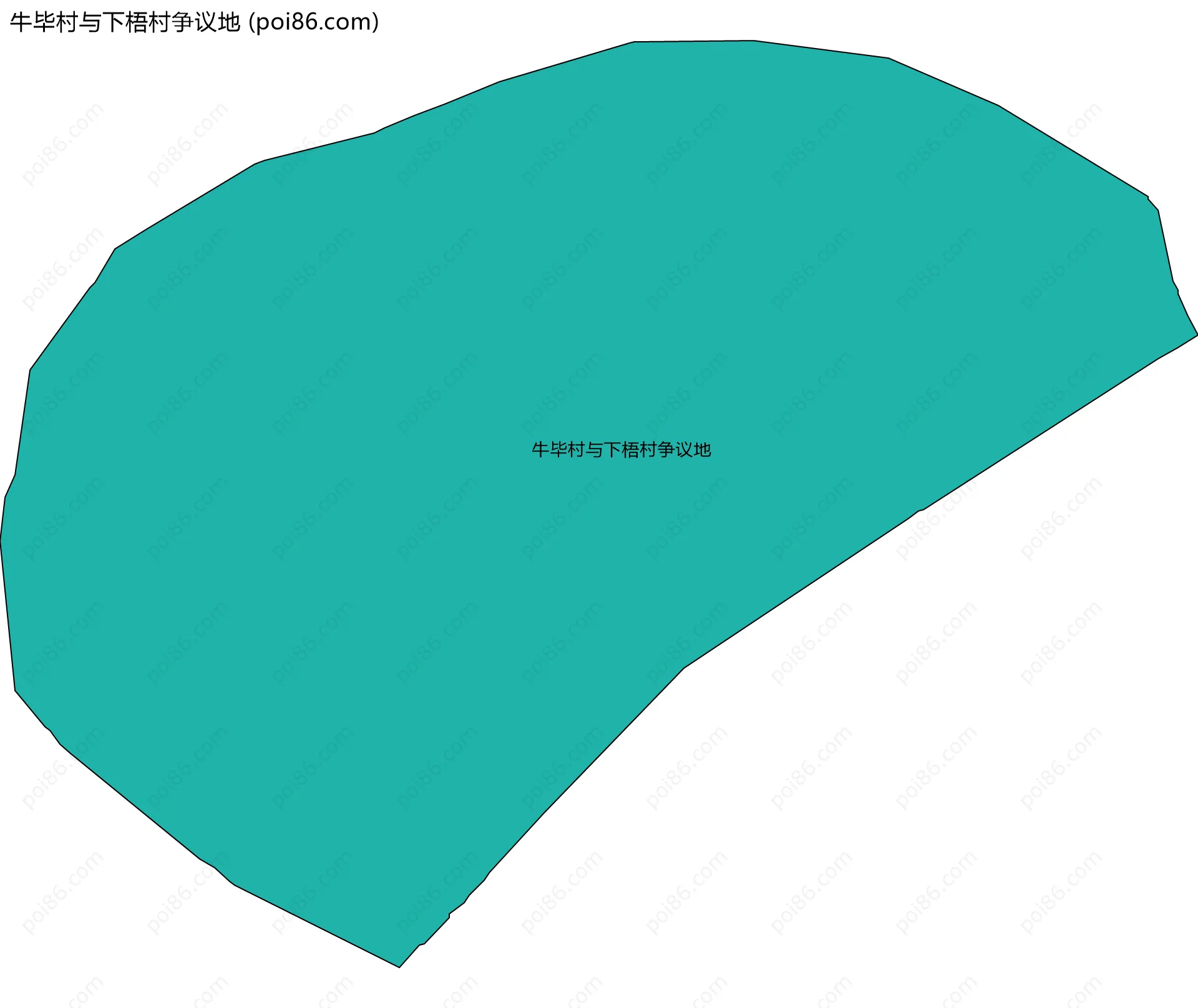牛毕村与下梧村争议地边界地图
