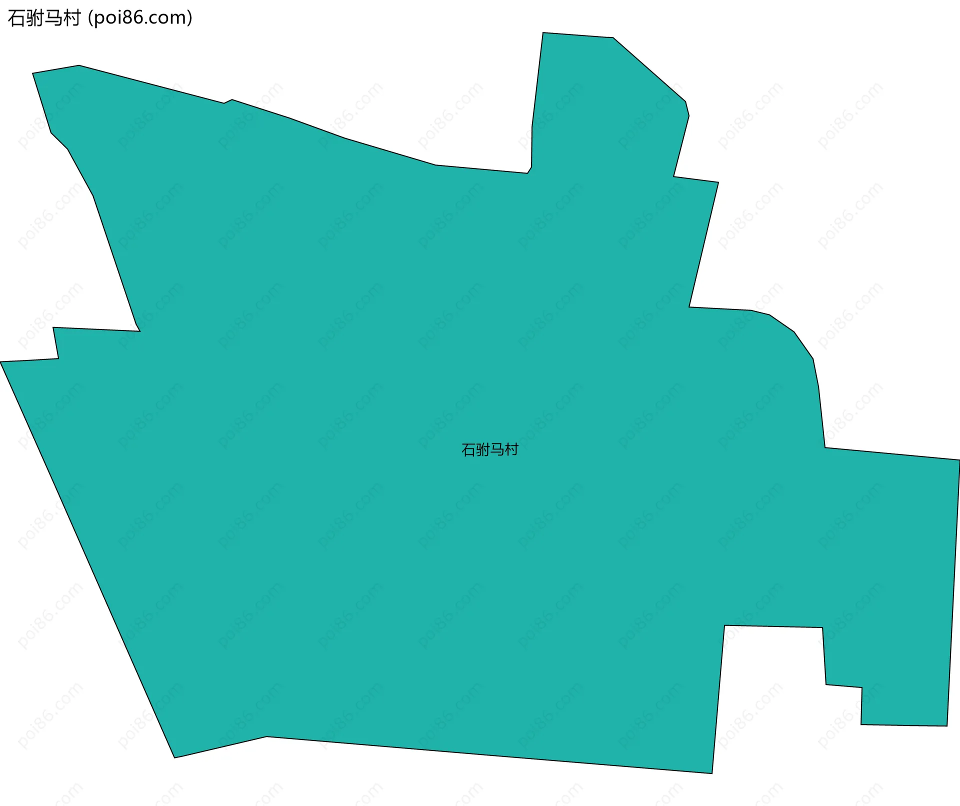 石驸马村边界地图