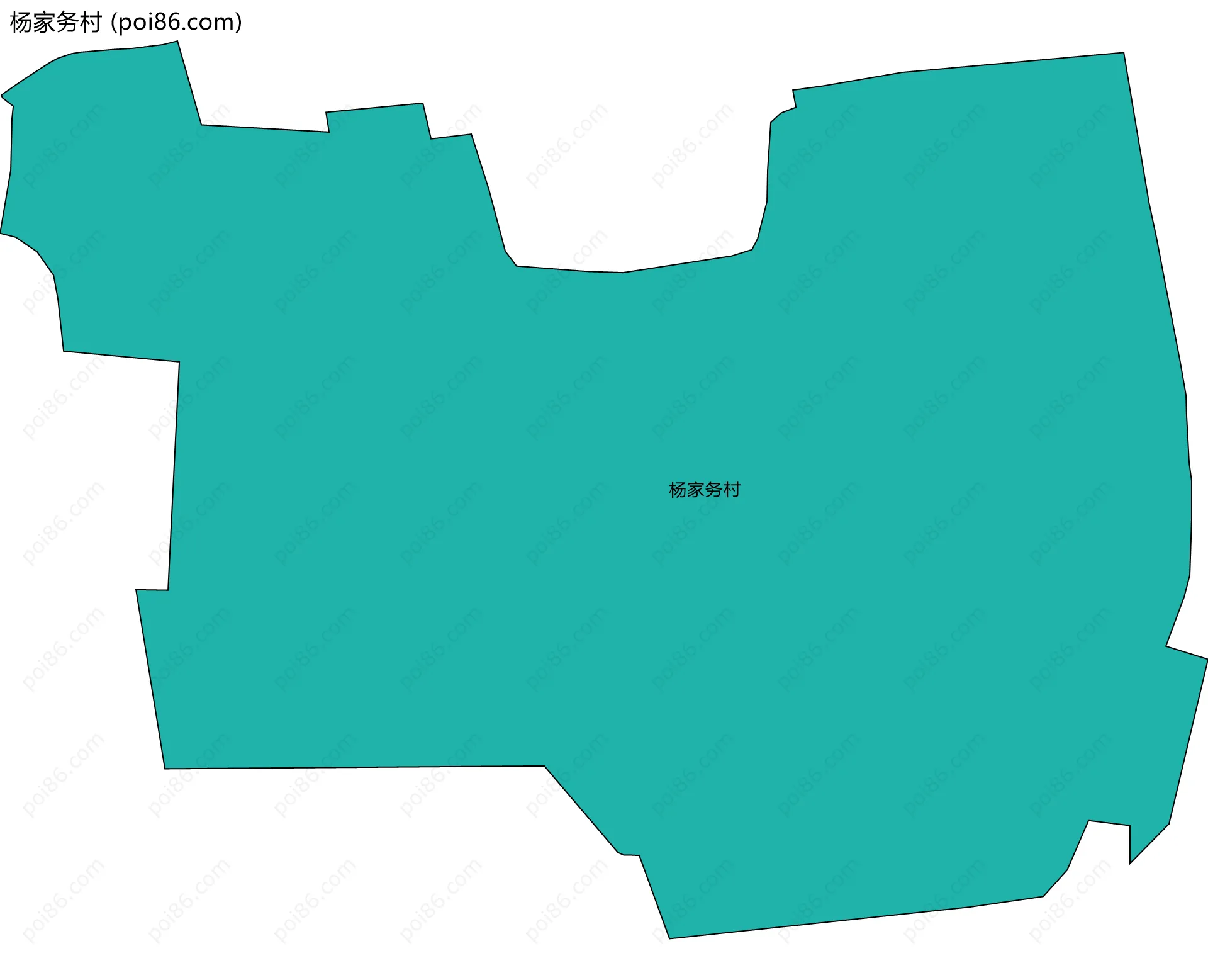 杨家务村边界地图