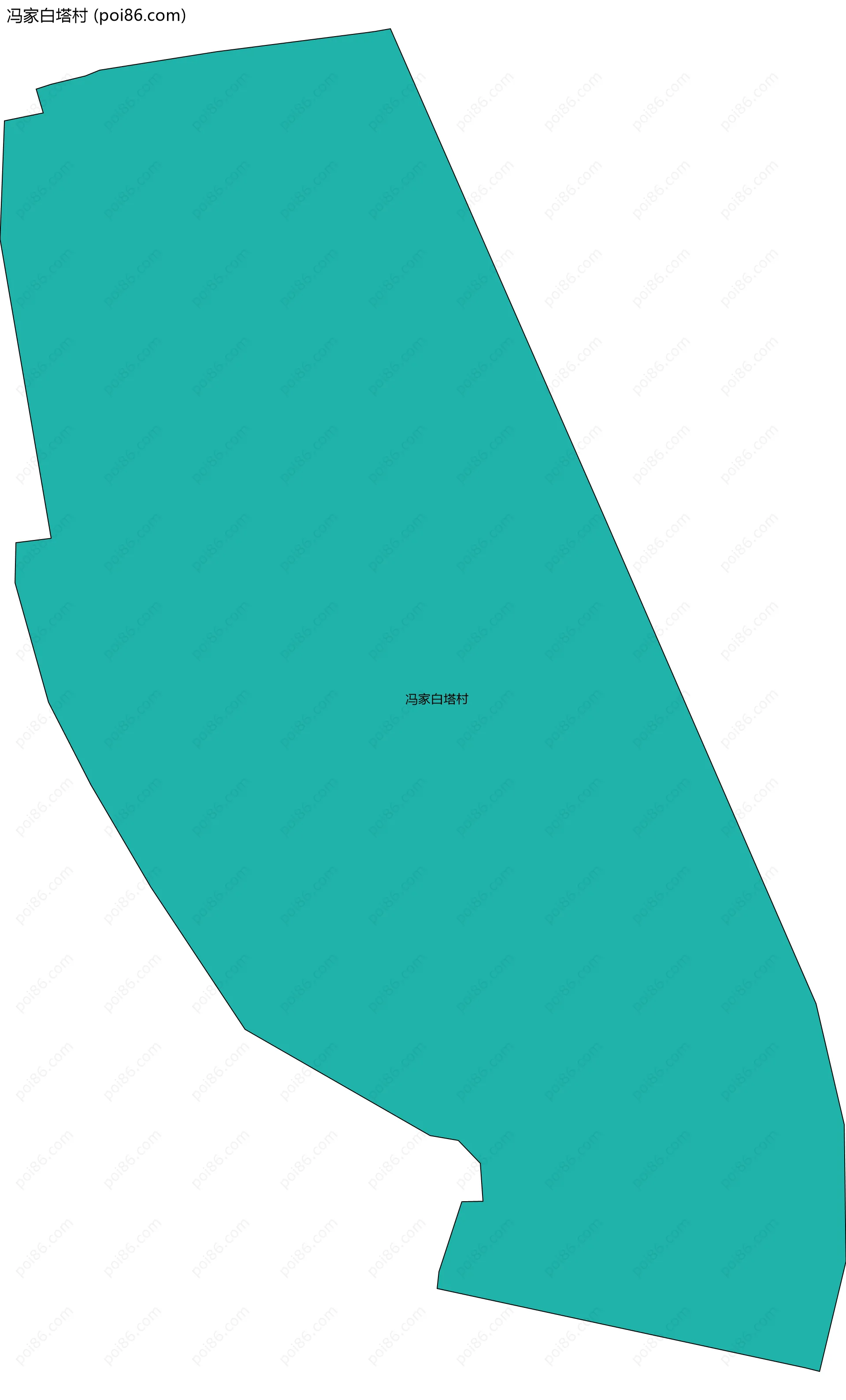 冯家白塔村边界地图