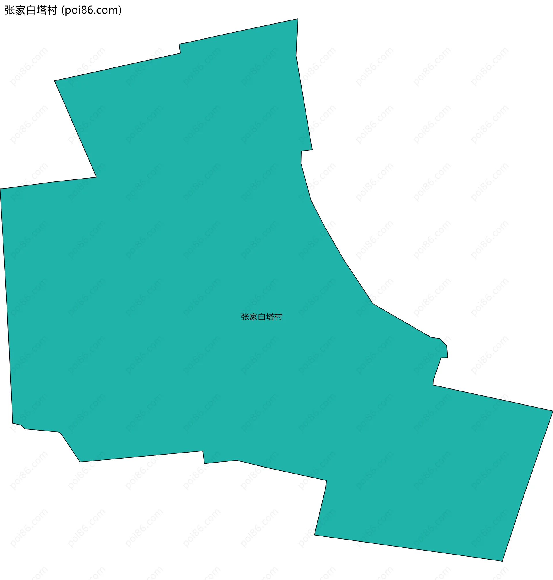张家白塔村边界地图