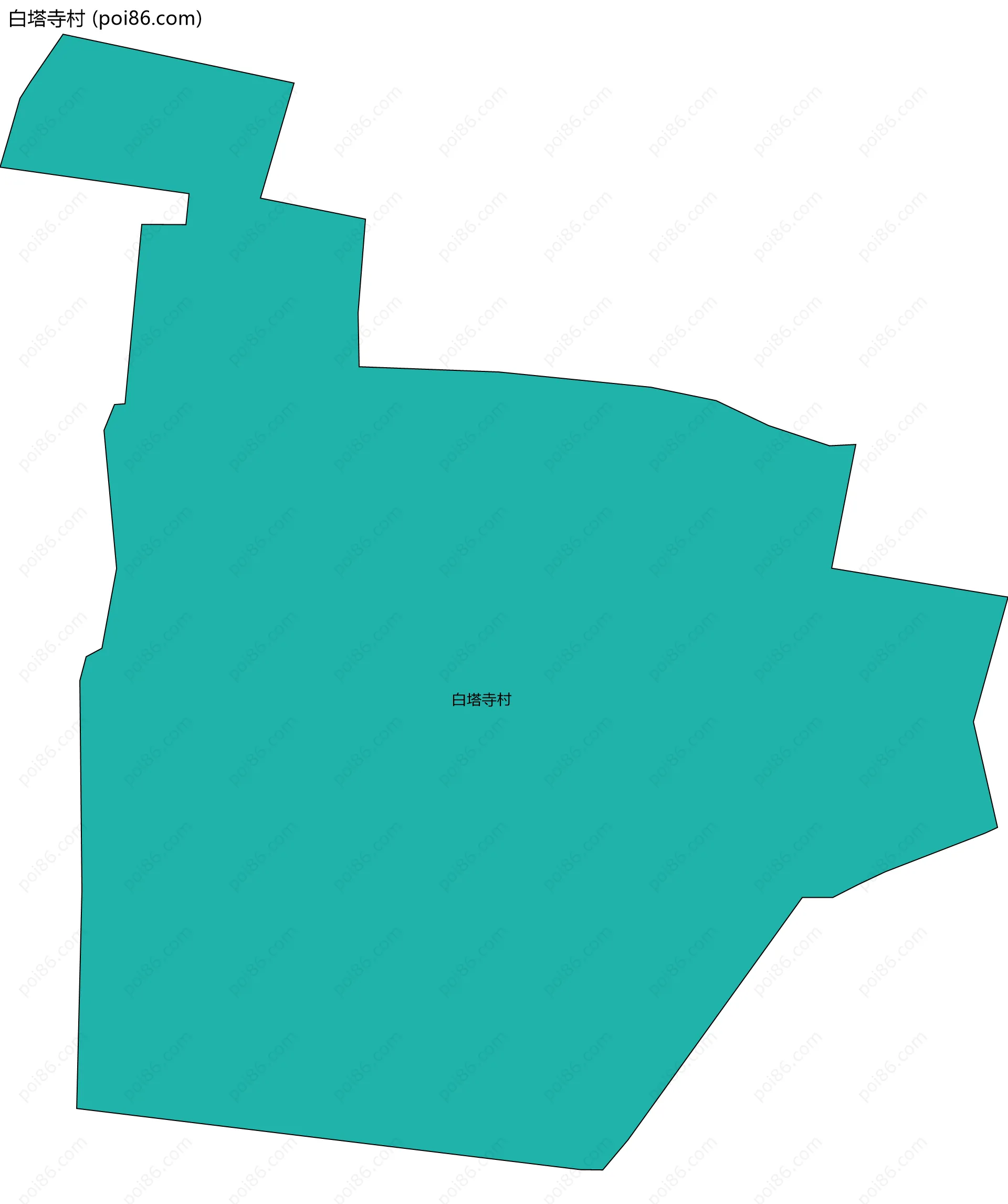 白塔寺村边界地图