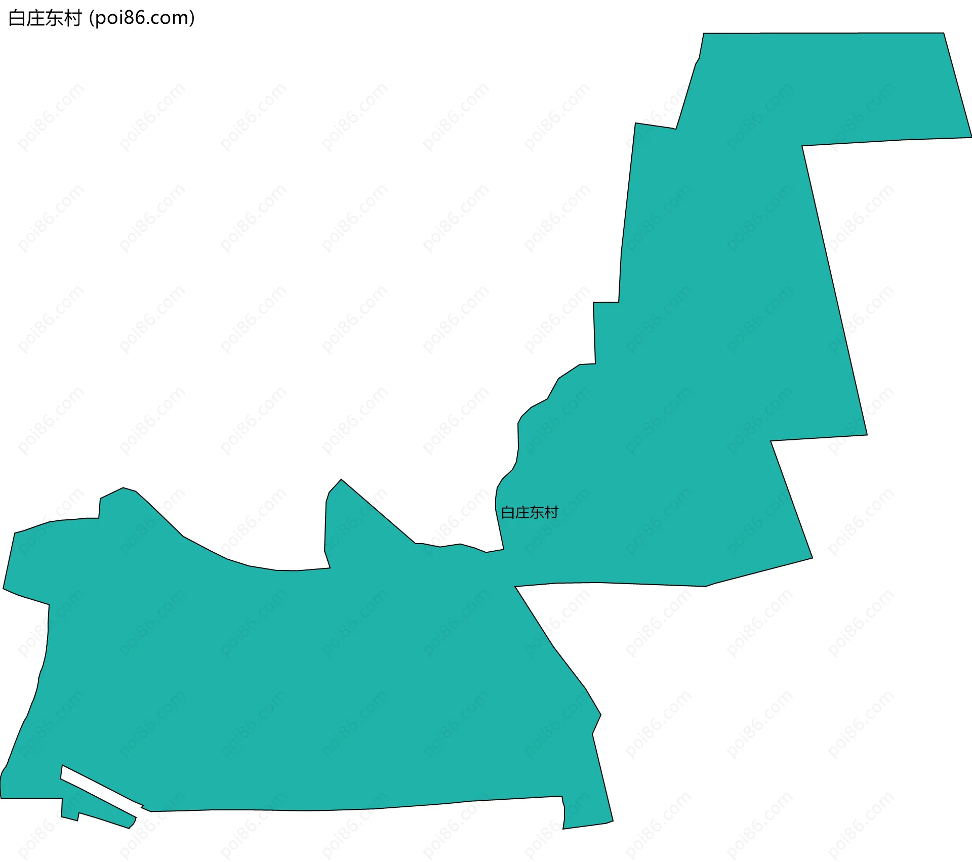 白庄东村边界地图