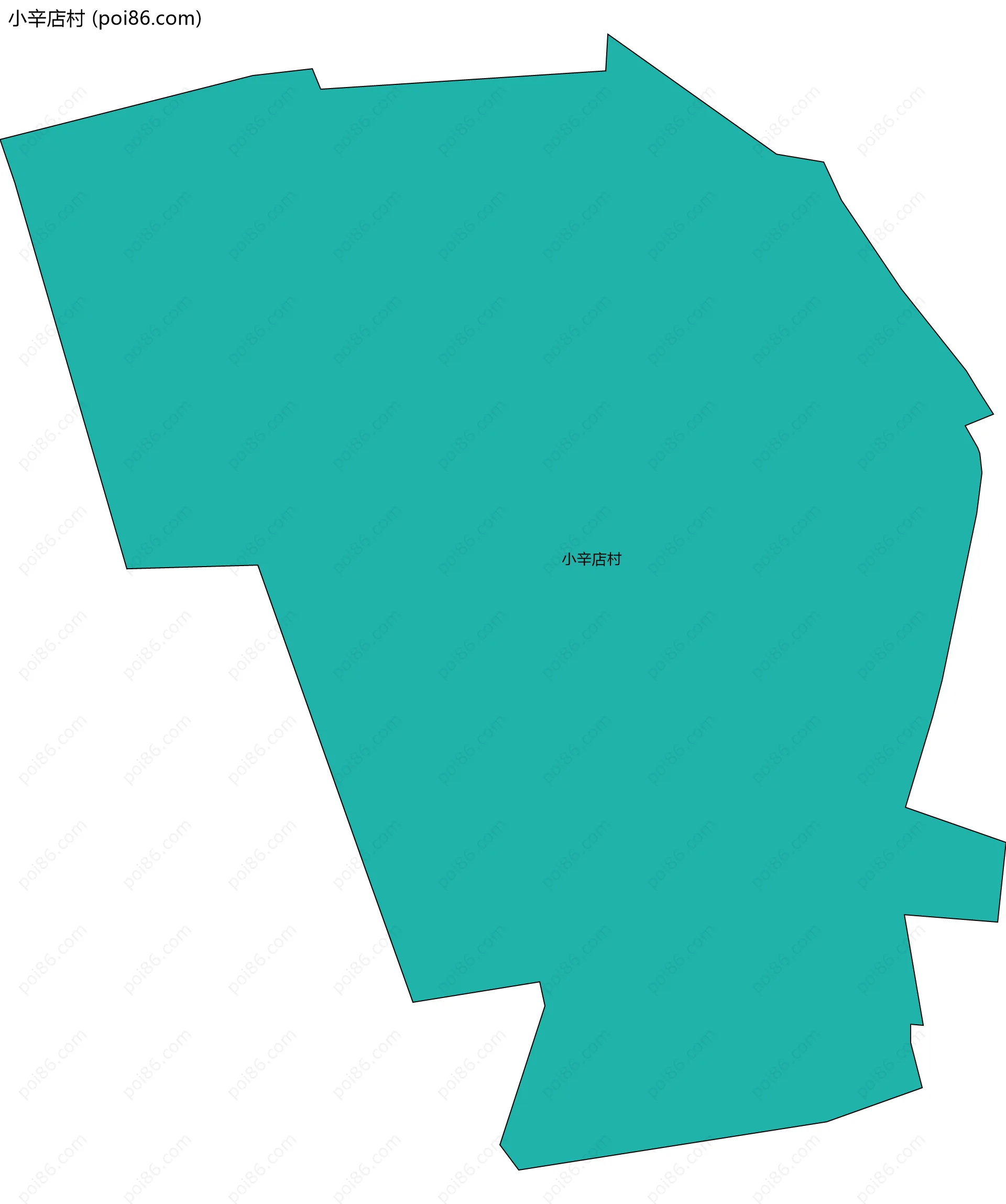 小辛店村边界地图