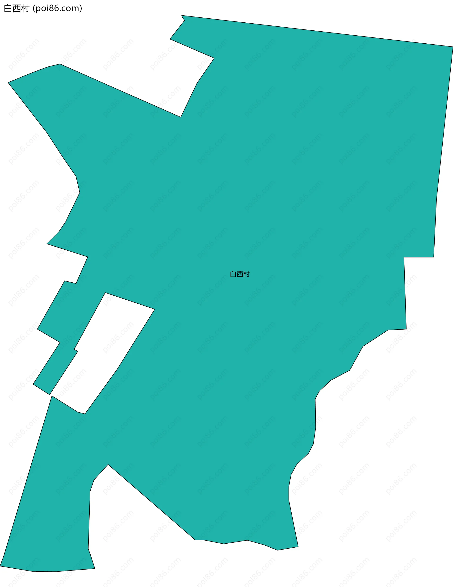 白西村边界地图