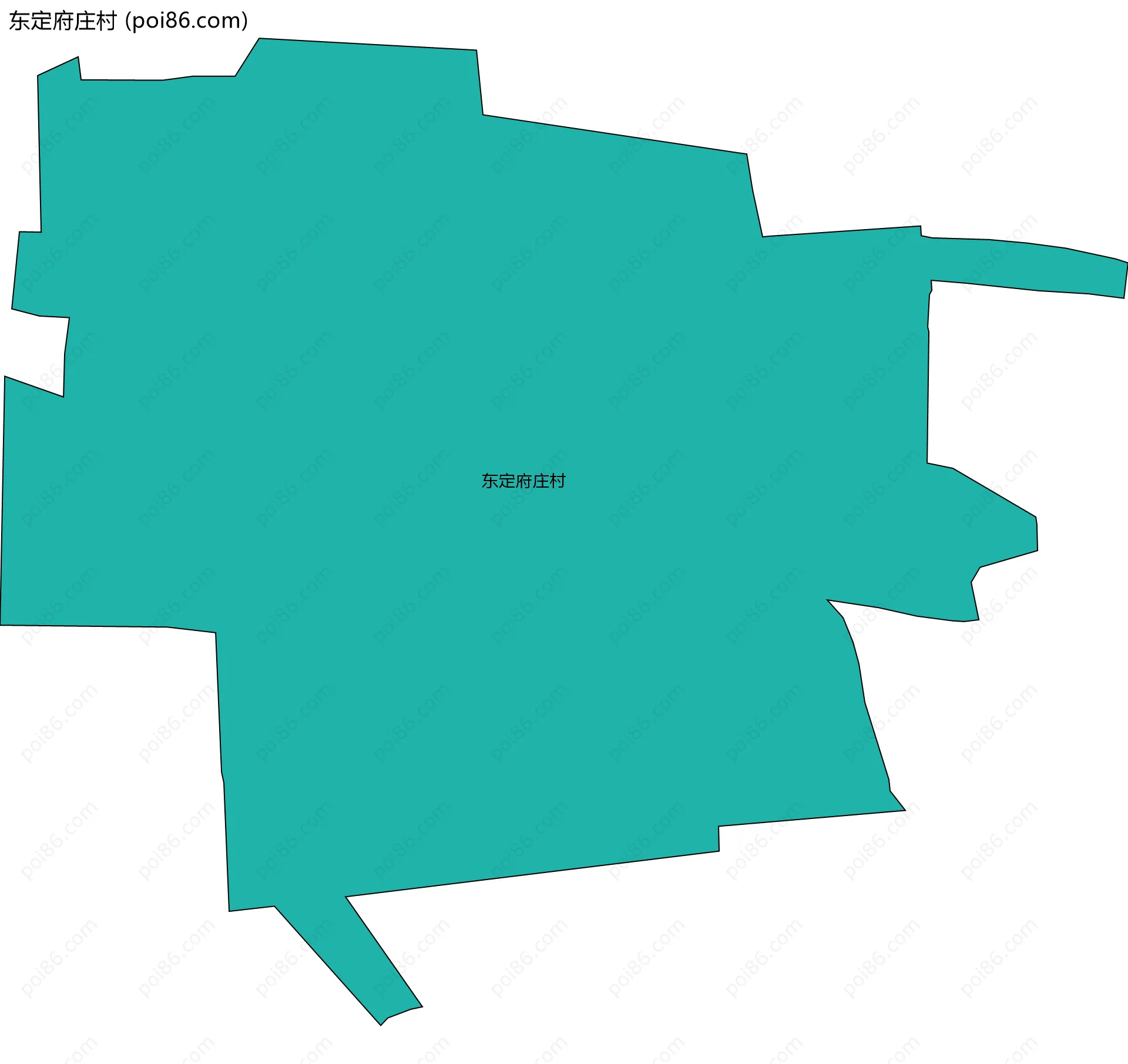 东定府庄村边界地图