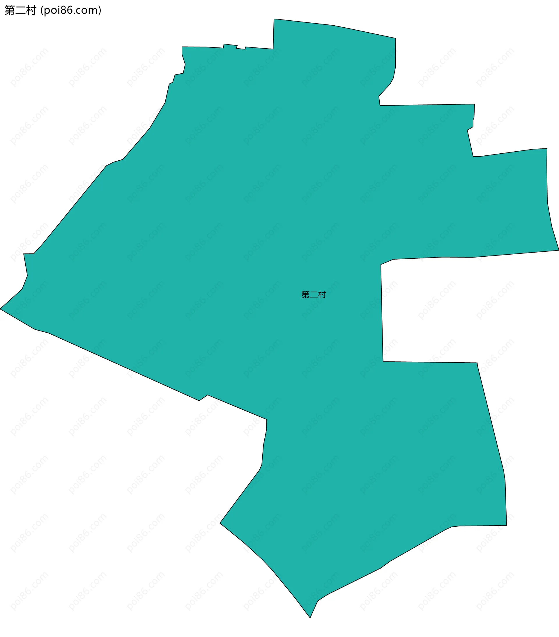 第二村边界地图