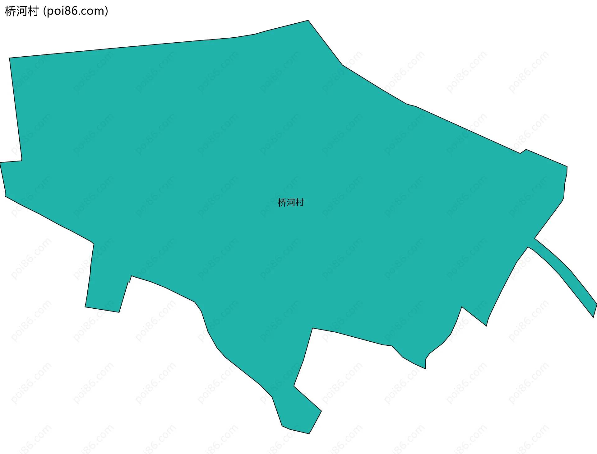 桥河村边界地图