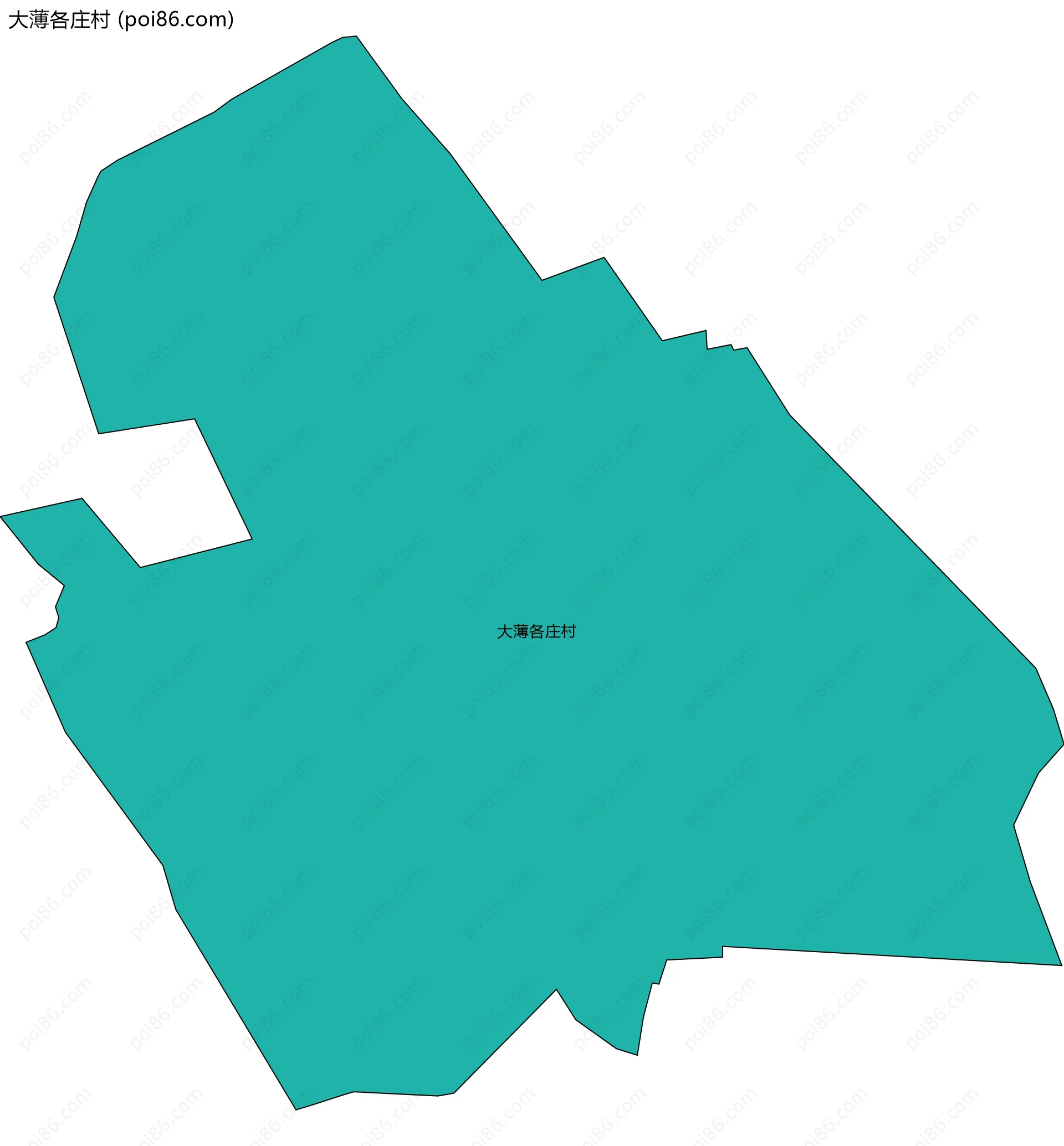 大薄各庄村边界地图