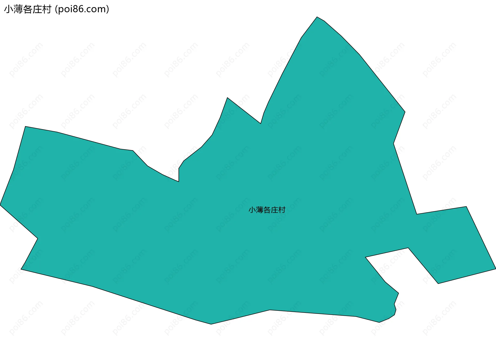 小薄各庄村边界地图