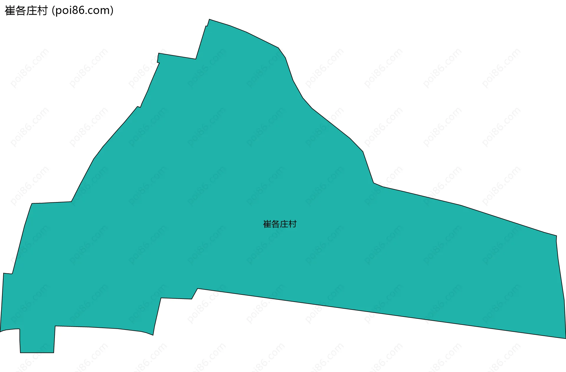 崔各庄村边界地图