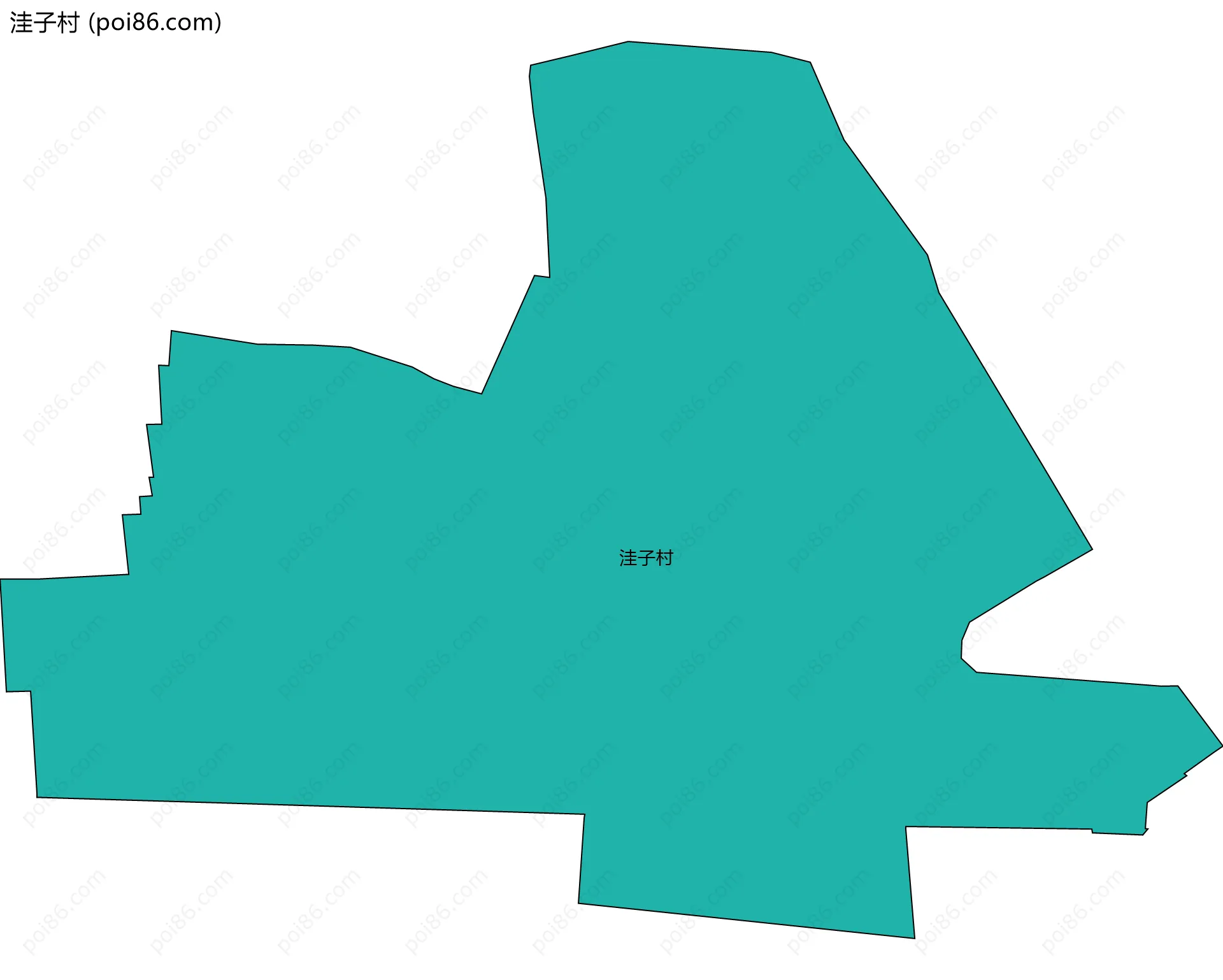 洼子村边界地图