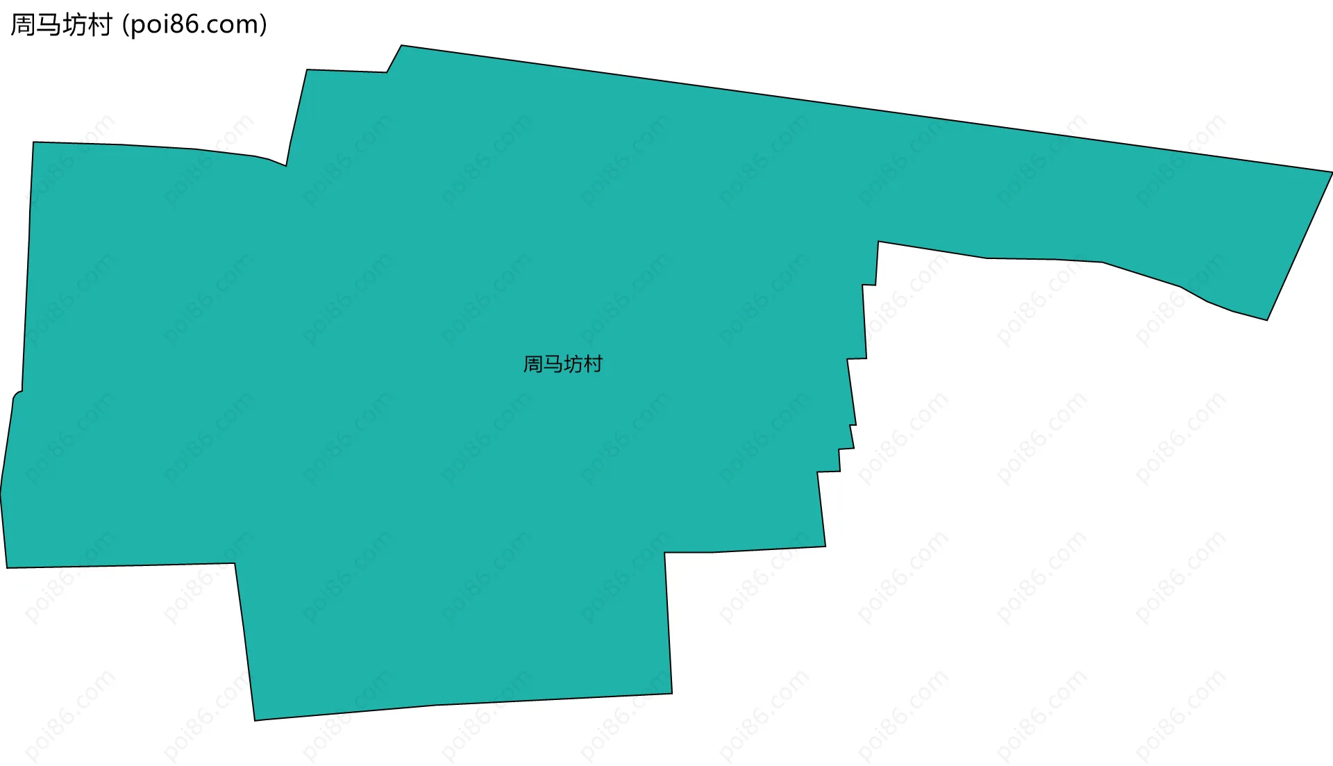 周马坊村边界地图