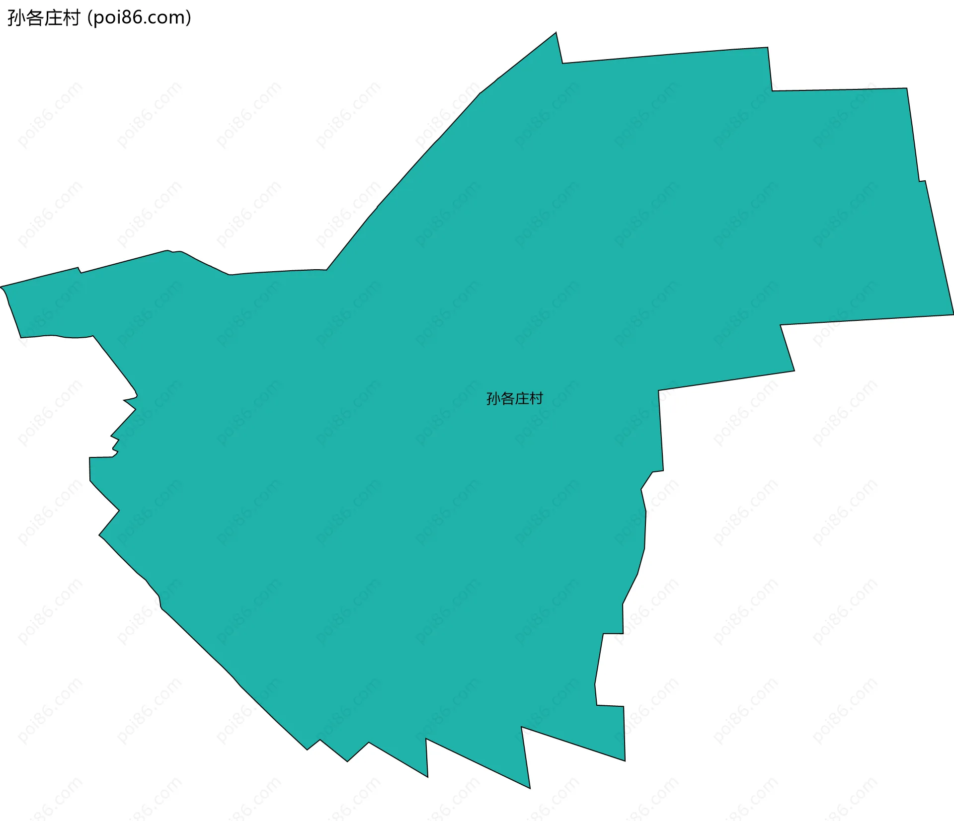 孙各庄村边界地图