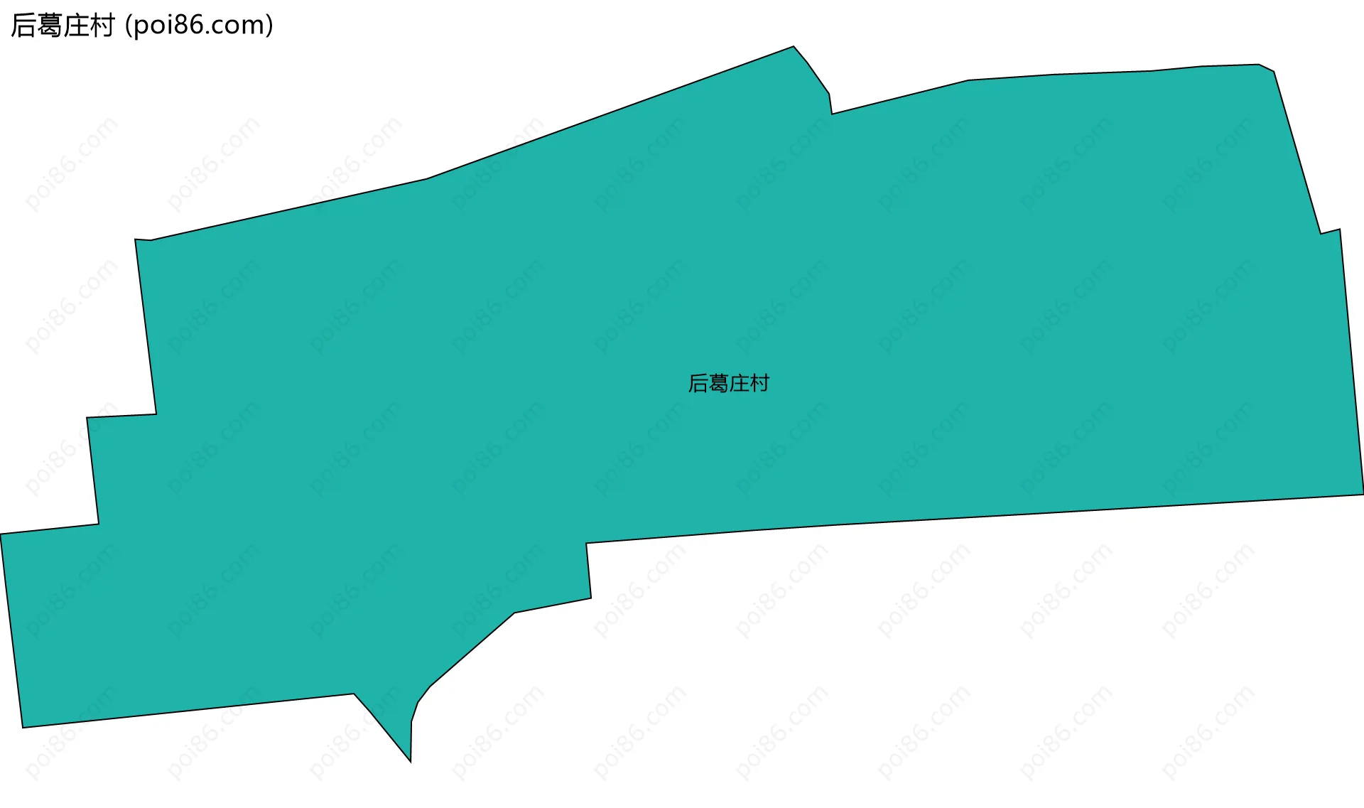 后葛庄村边界地图