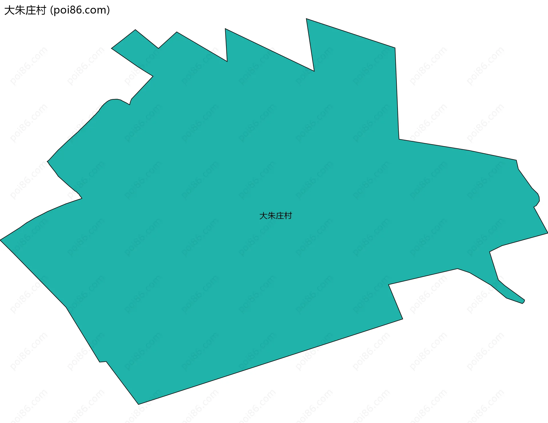 大朱庄村边界地图