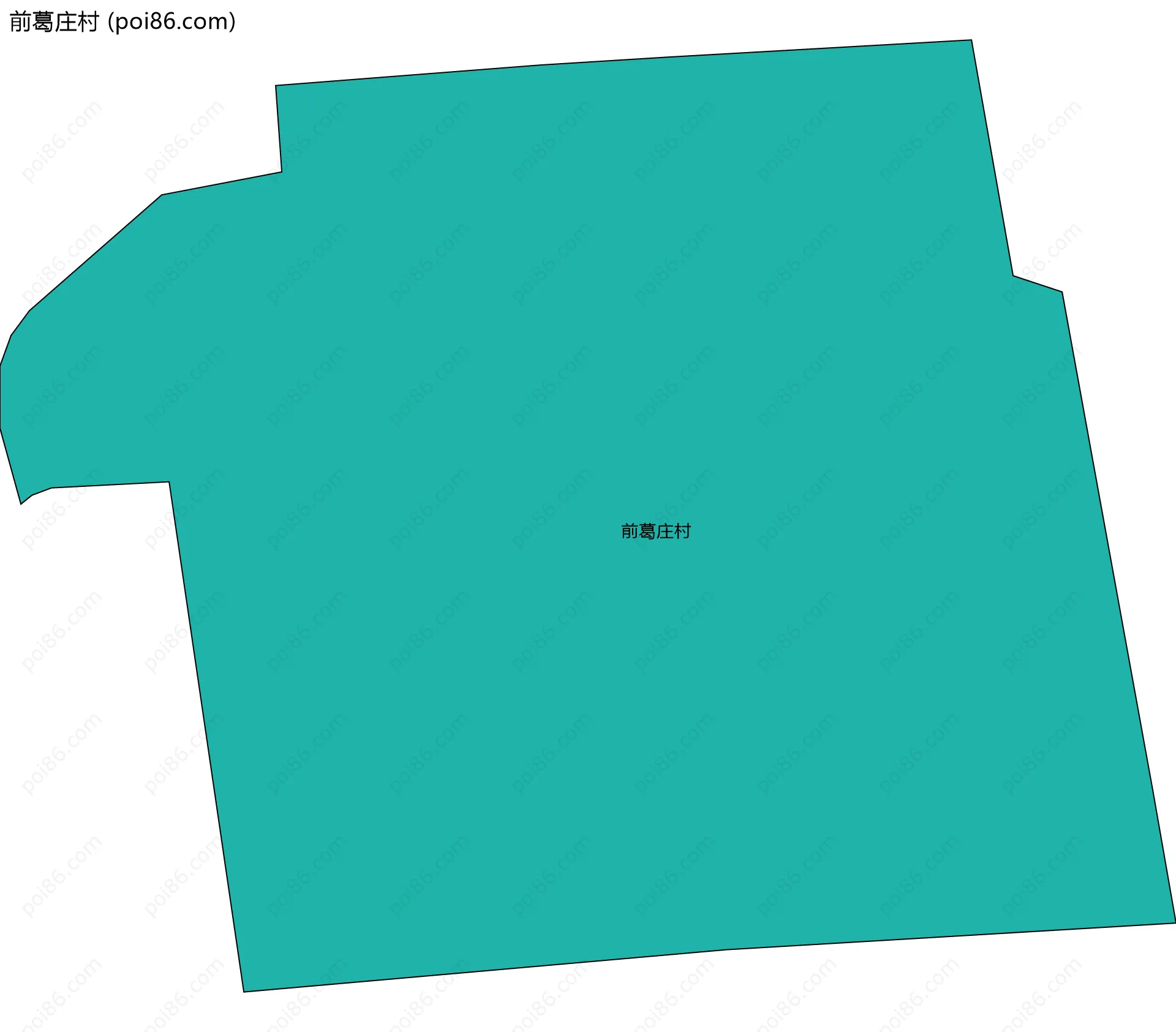 前葛庄村边界地图