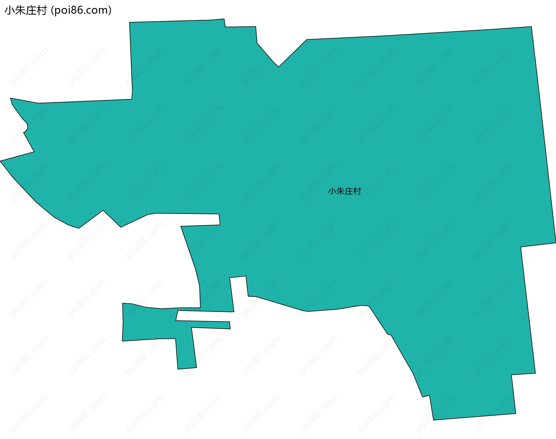 小朱庄村边界地图