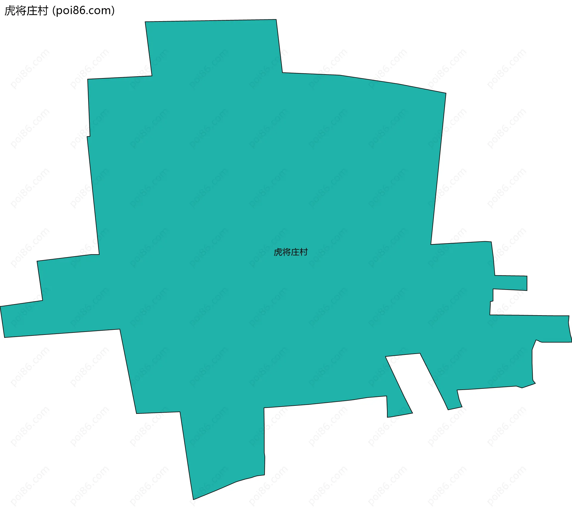 虎将庄村边界地图