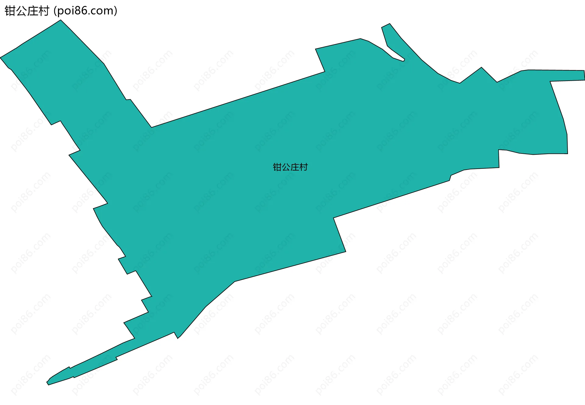 钳公庄村边界地图