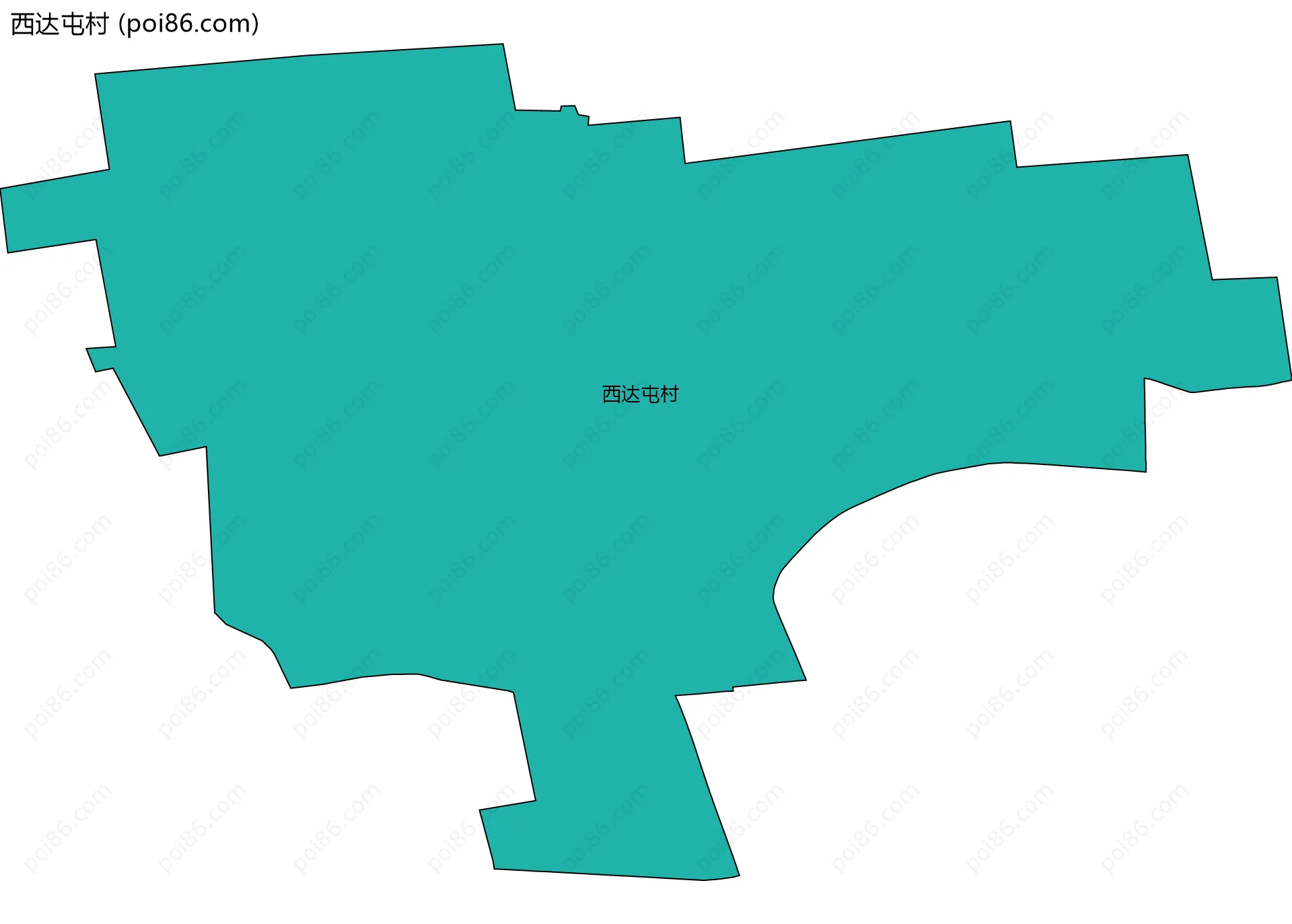 西达屯村边界地图