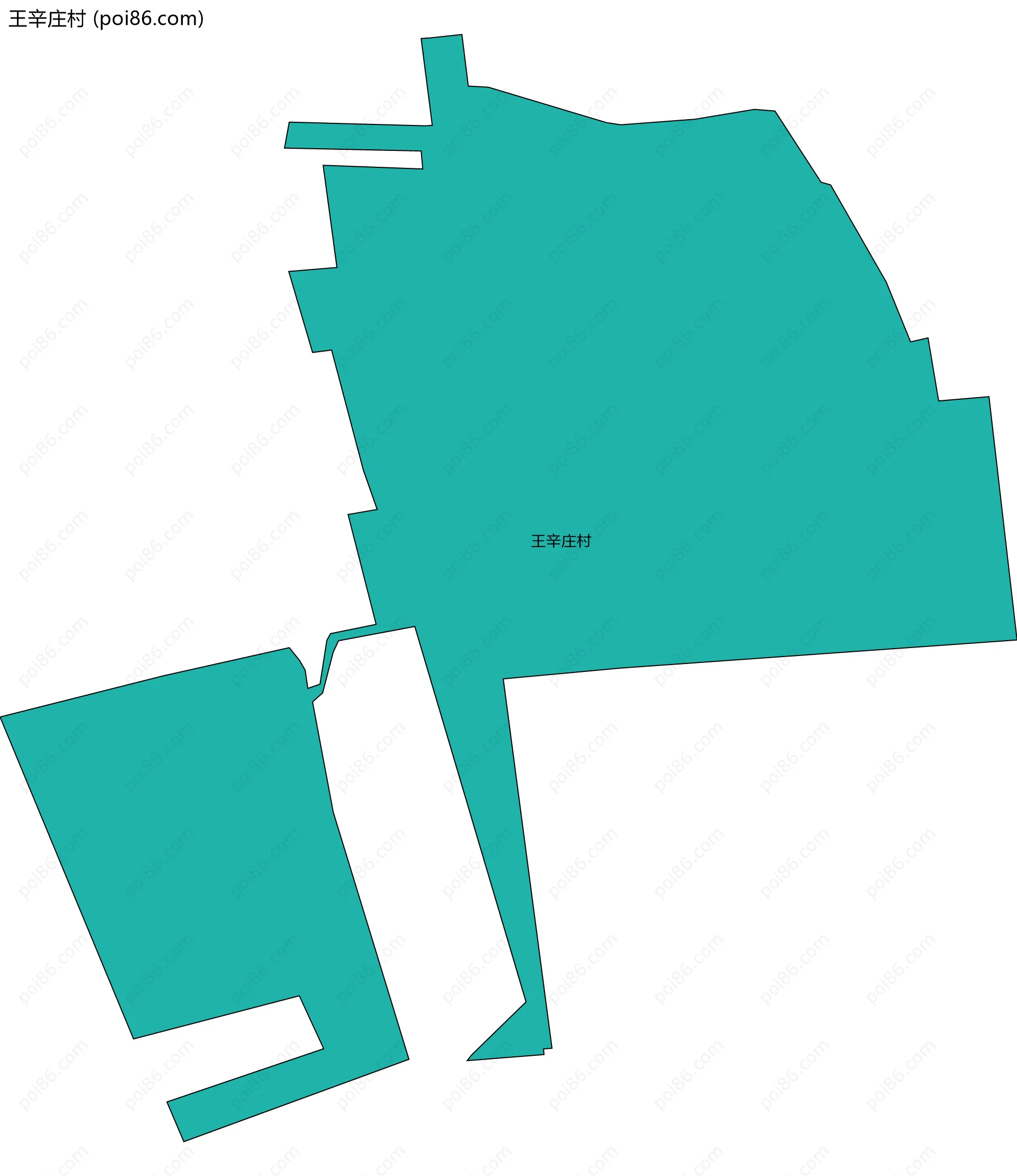 王辛庄村边界地图