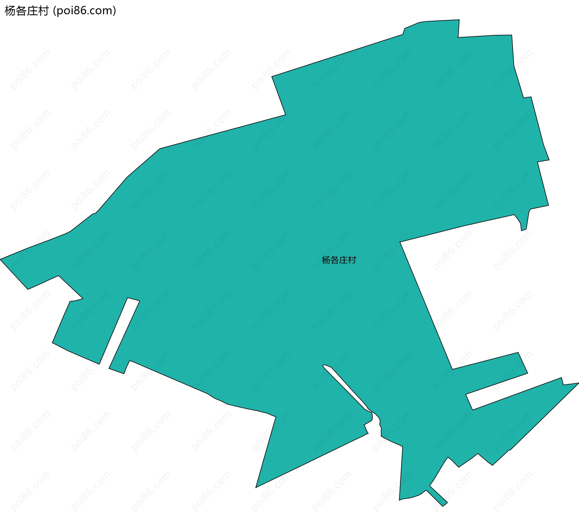杨各庄村边界地图