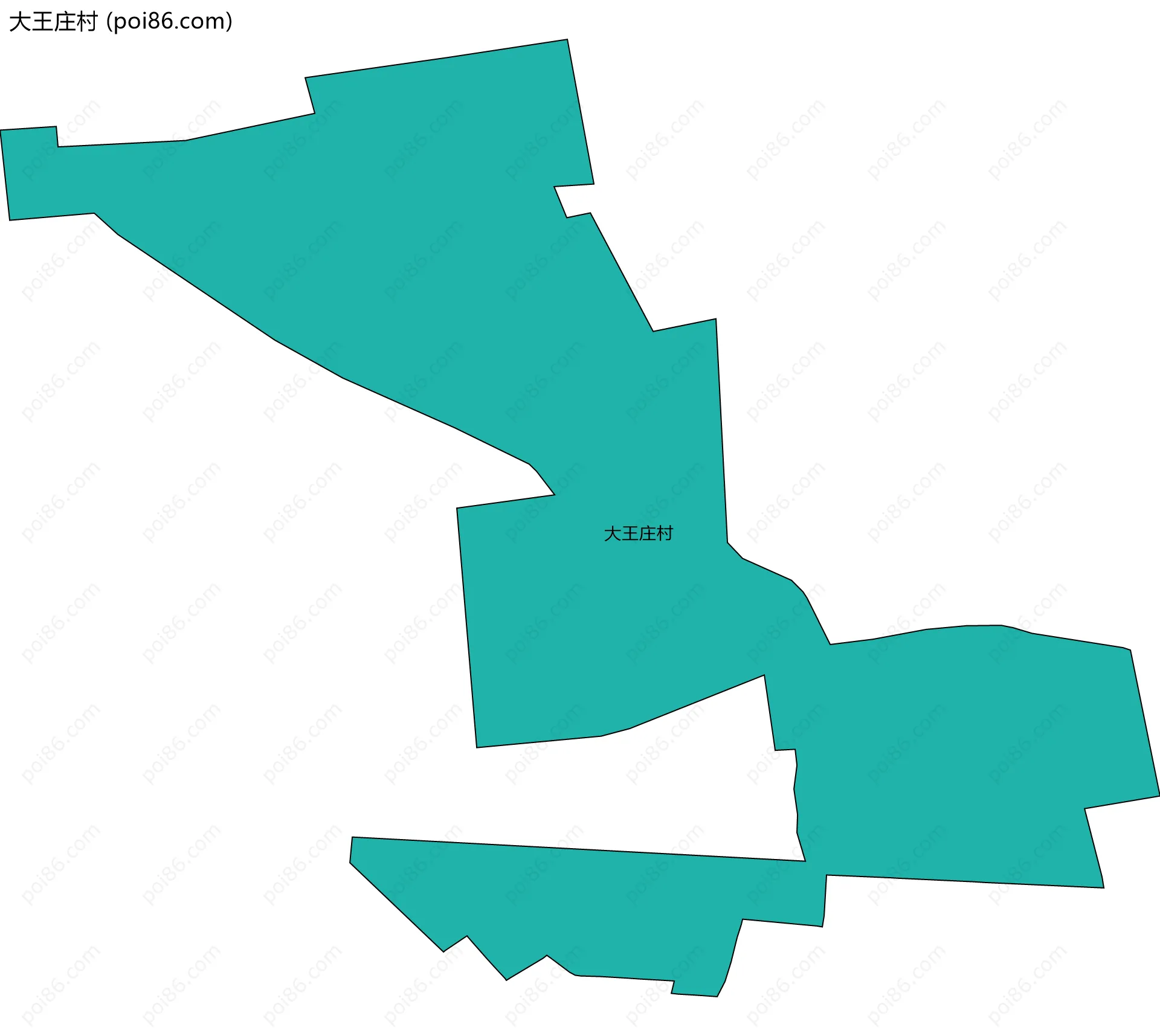大王庄村边界地图